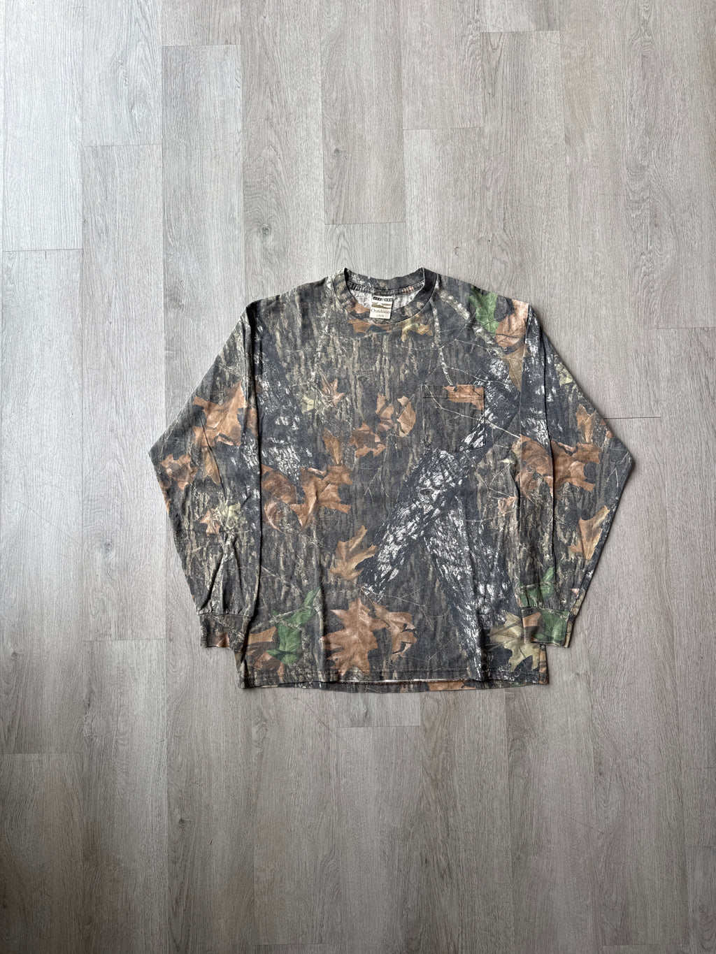Vintage Mossy Oak Forest Camo Pocket Long Sleeve