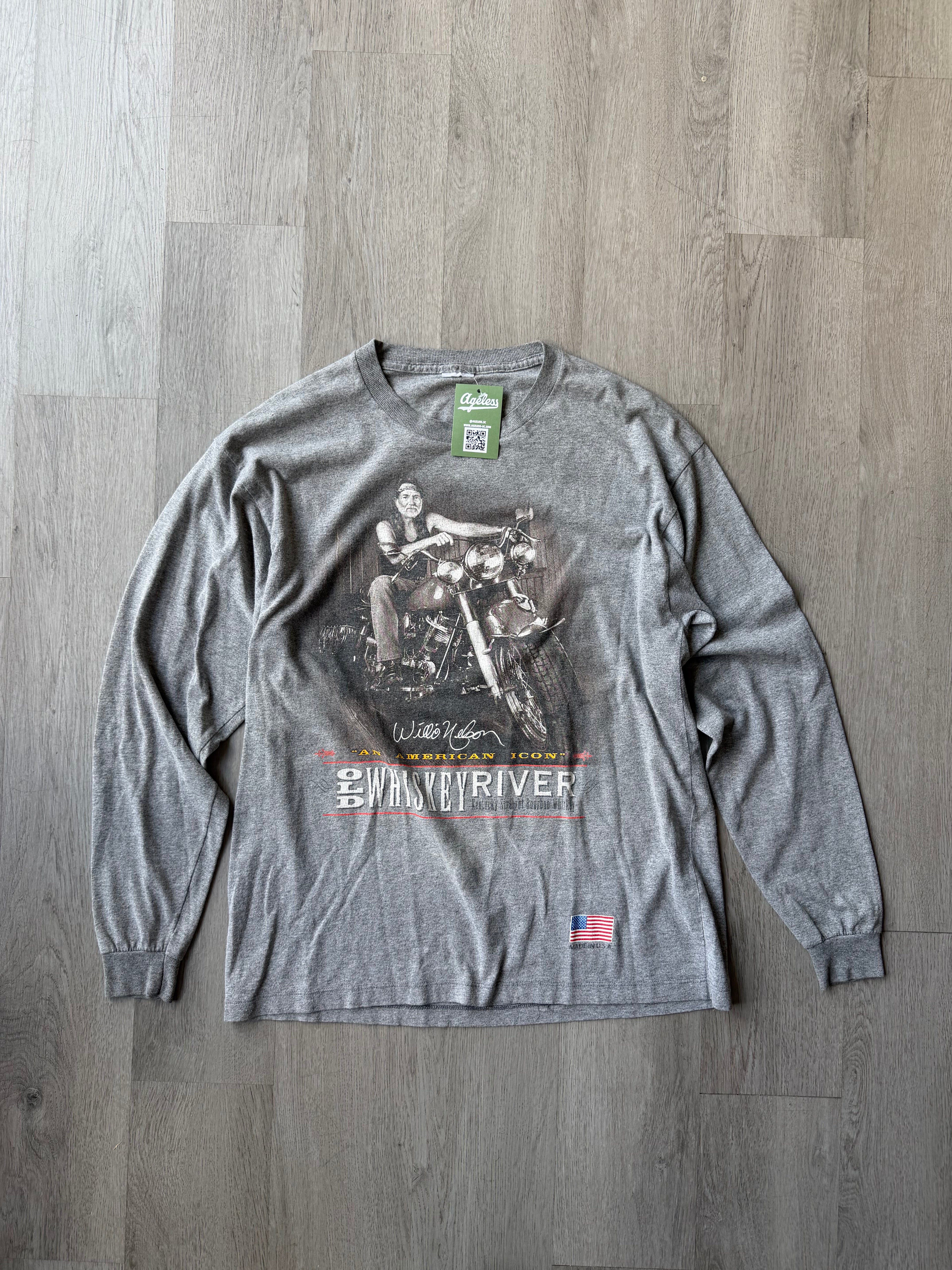 Vintage Willie Nelson Bourbon Long Sleeve Tee