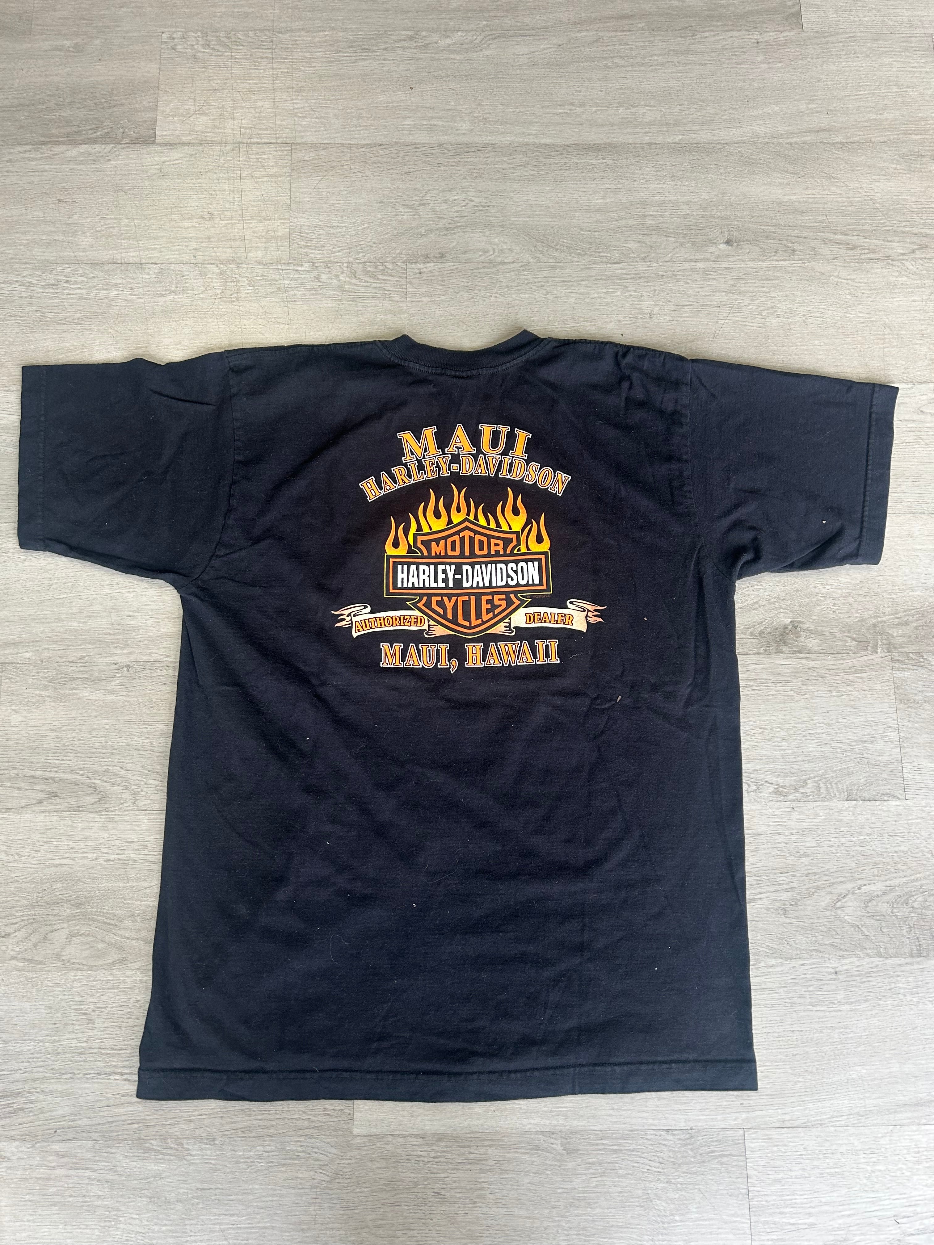 Vintage Flaming Eagle Harley Davidson Tee
