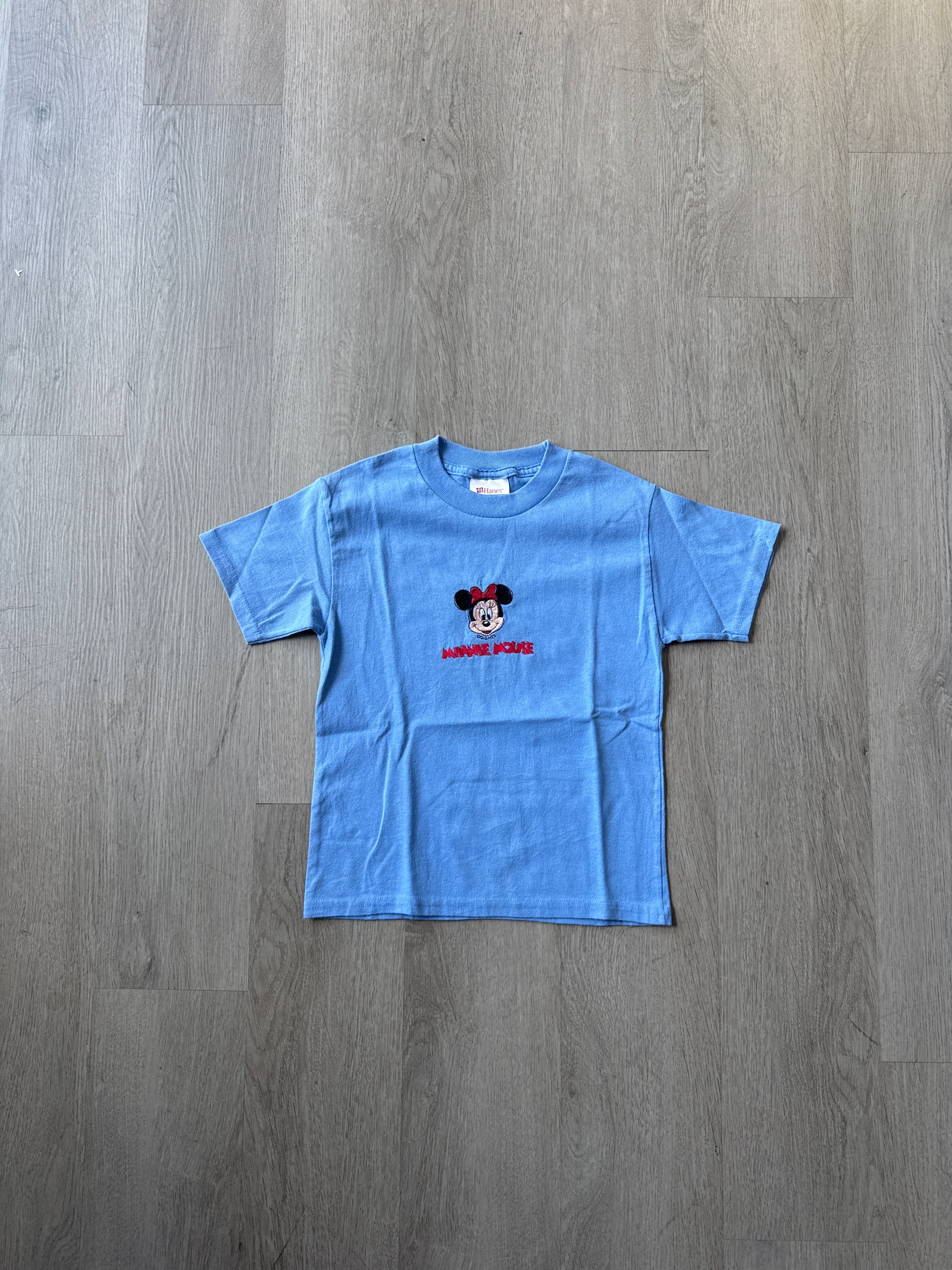 Vintage 90s Youth Disney Minnie Mouse Embroidered Tee