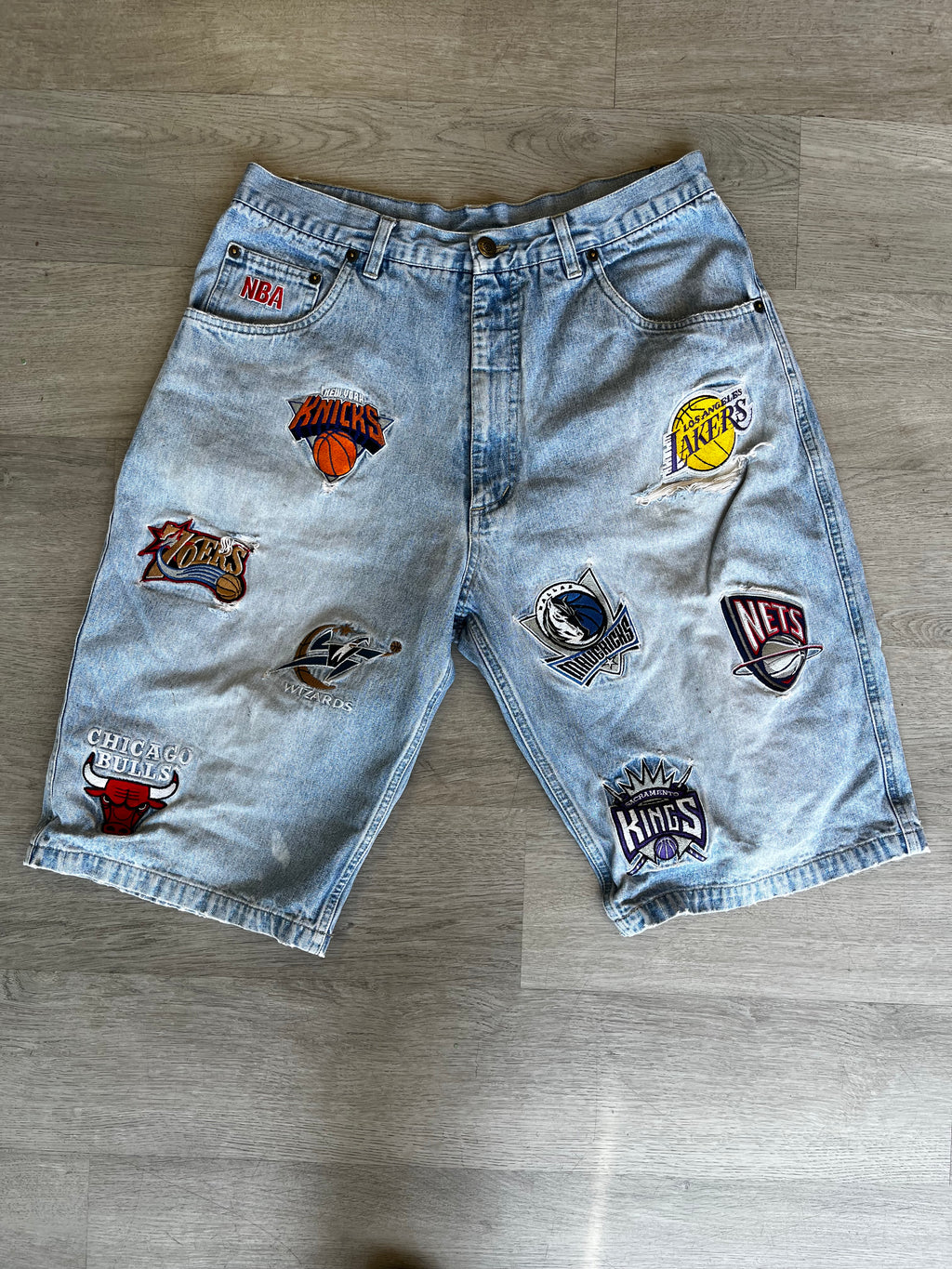 Vintage UNK NBA Denim Shorts