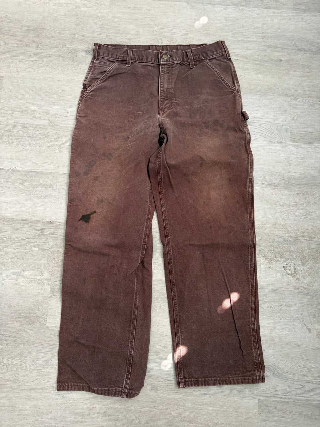 Brown Carhartt Distressed Carpenter Pants