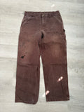 Brown Carhartt Distressed Carpenter Pants