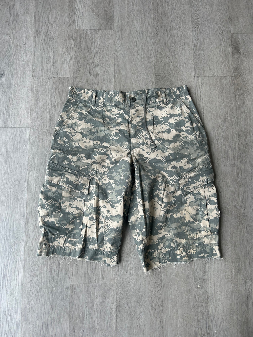 Military Camo Cutoff Shorts