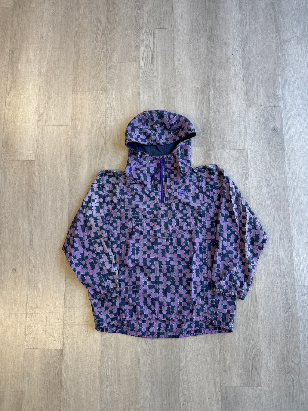 Vintage 90s Nike Kangaroo Pocket Parka Windbreaker Jacket