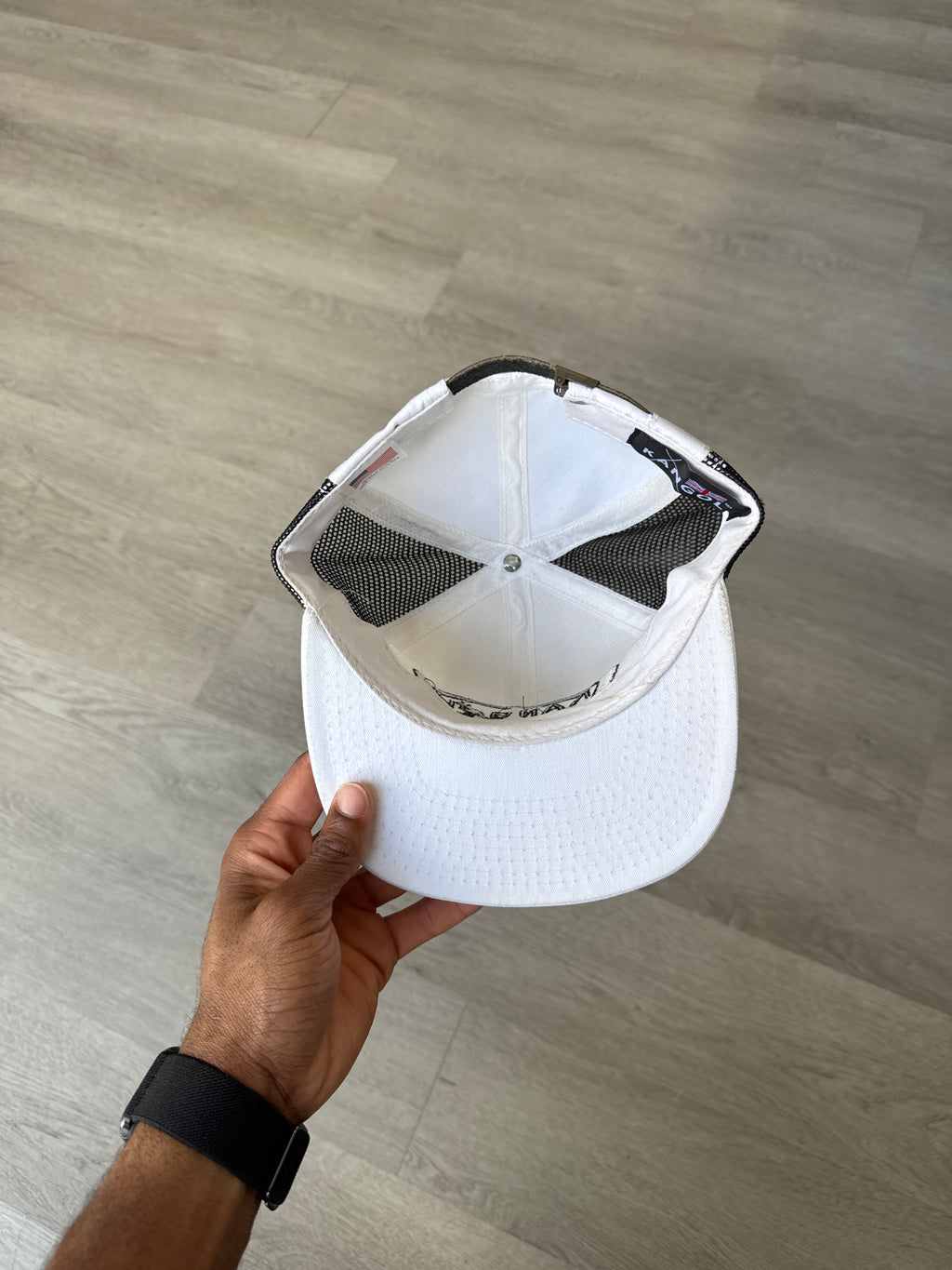 Vintage 90s Kangol Embroidered Logo Leather Strap Hat