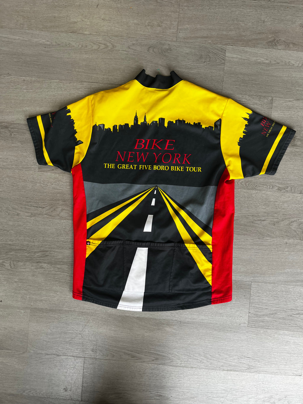 Vintage Pace Sportswear The Great Five Boro Bike Tour Cycling Jersey