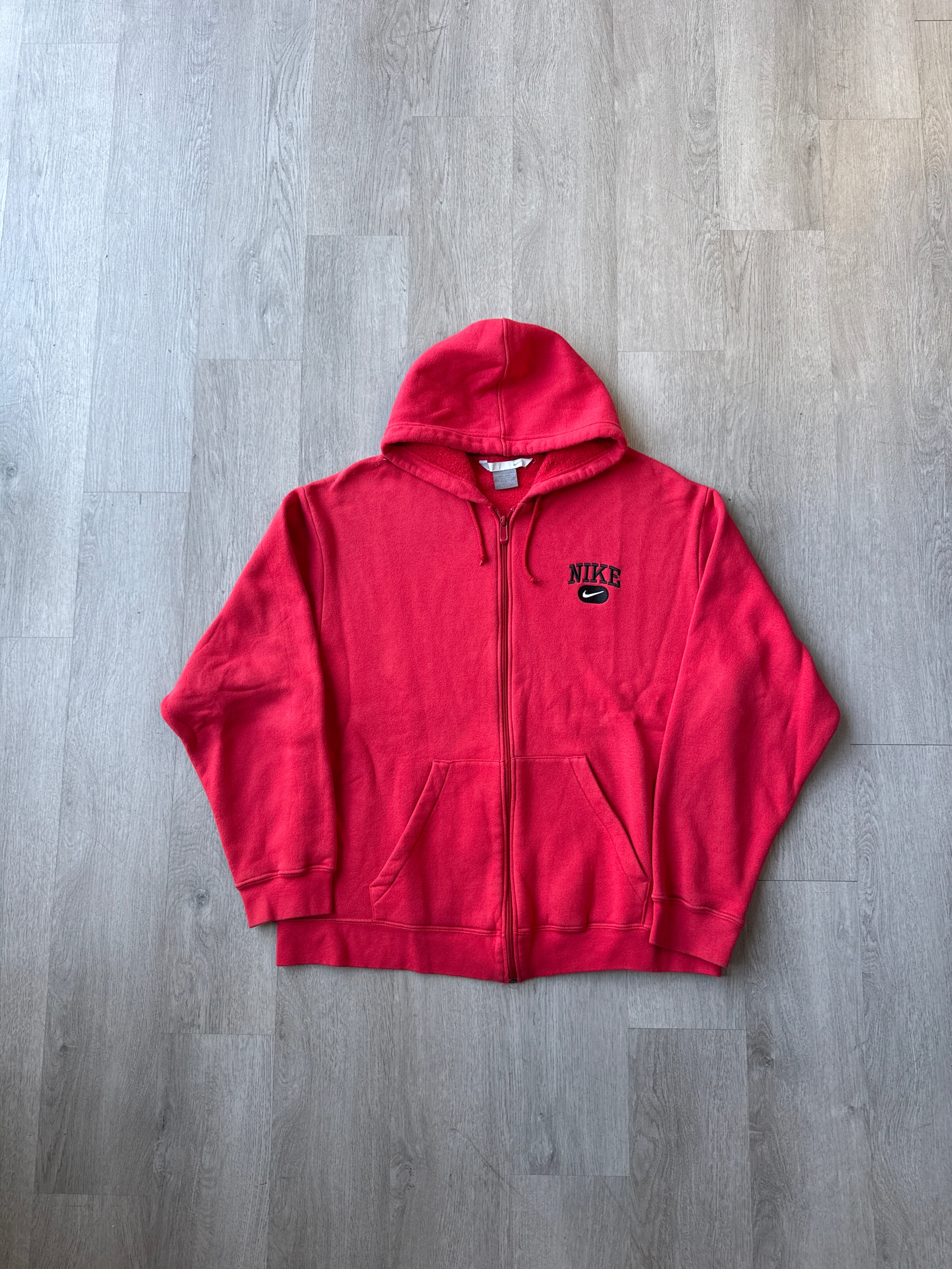 Vintage Y2K Nike Embroidered Logo Hooded Zip Up