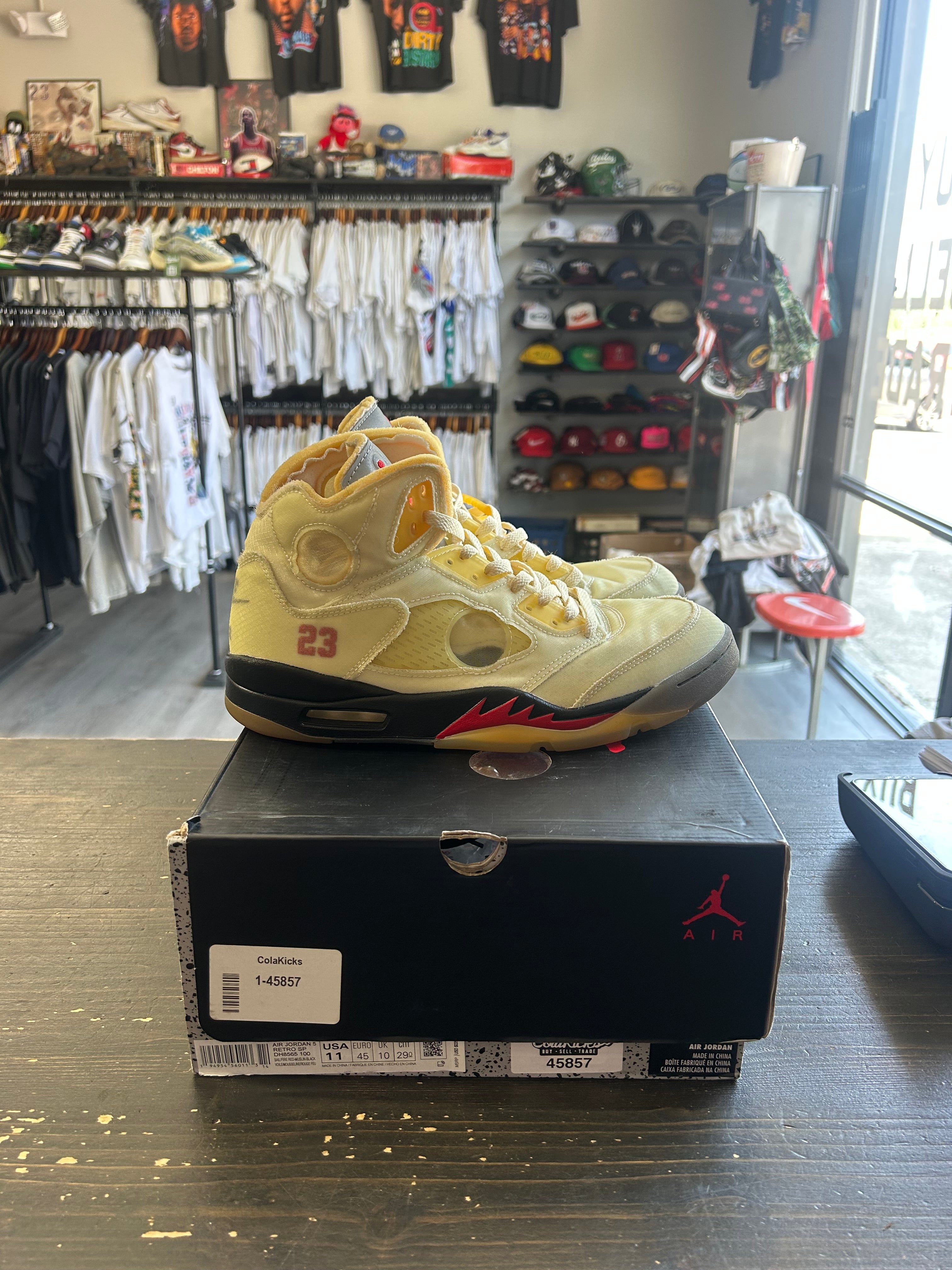 Pre-Owned Jordan 5 Retro Off-White Sail