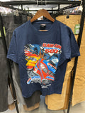 Vintage Navy 2003 UAW-GM Quality 500 Working the Night Shift NASCAR Tee