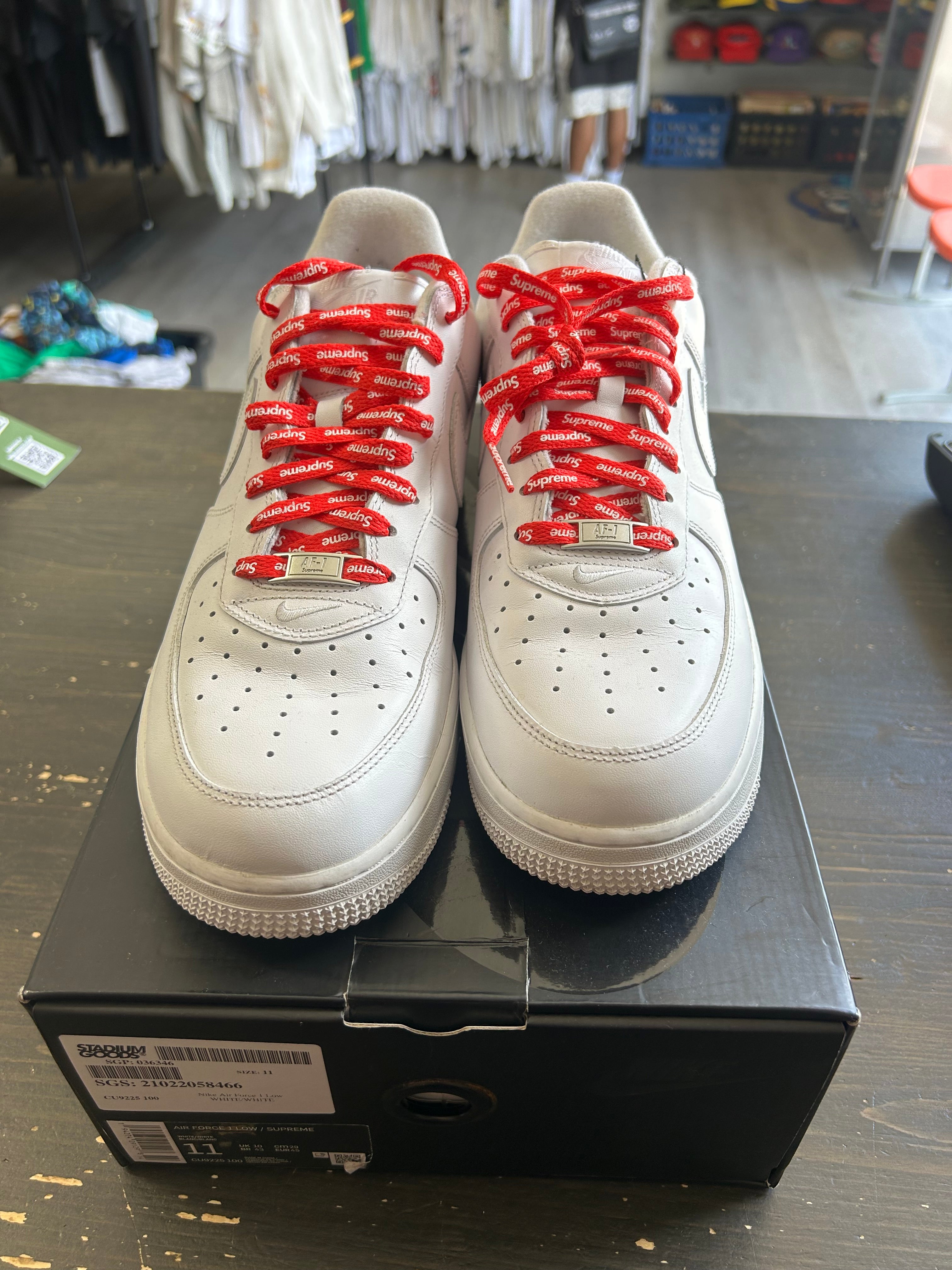 Pre-owned Nike Air Force 1 Low Supreme White