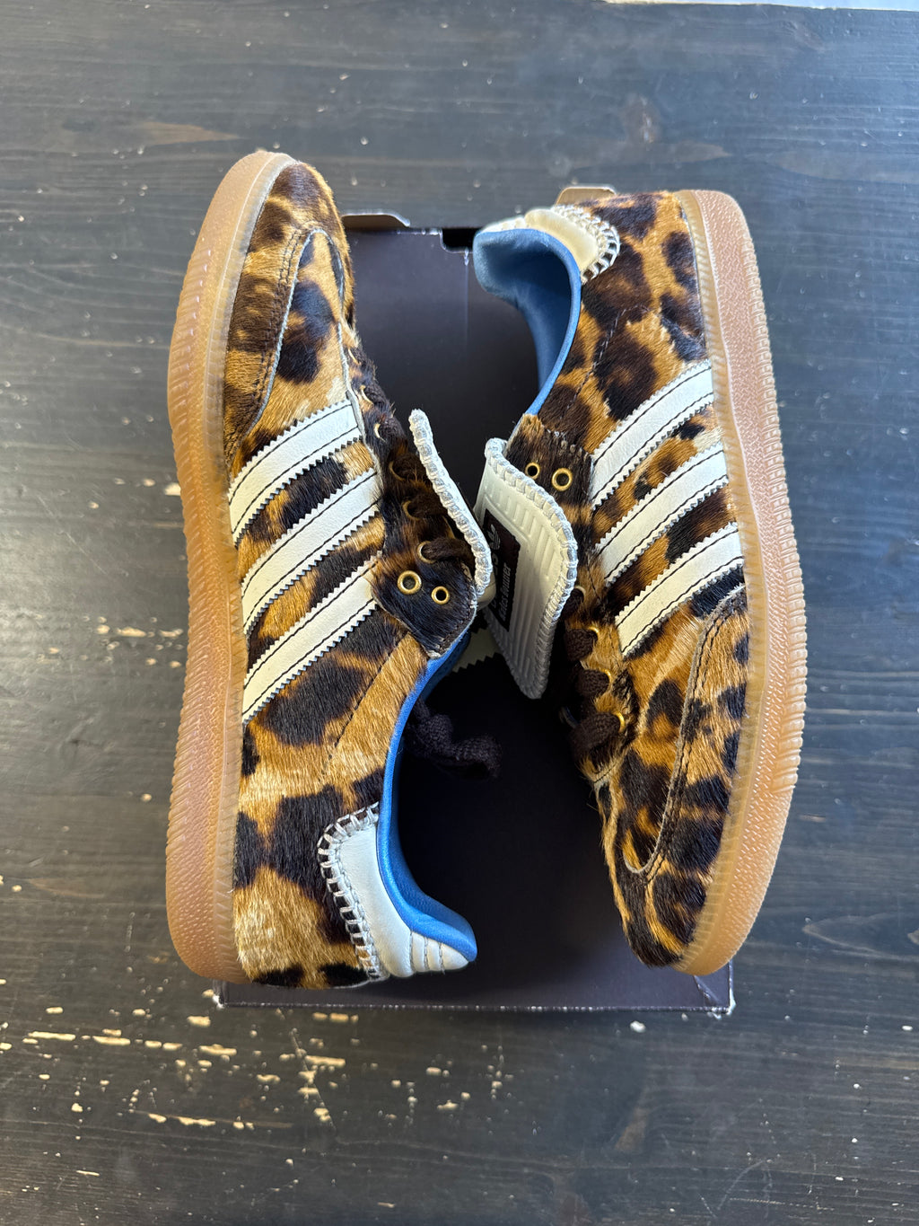 Pre-owned Adidas Samba Pony Wales Boner Leopard