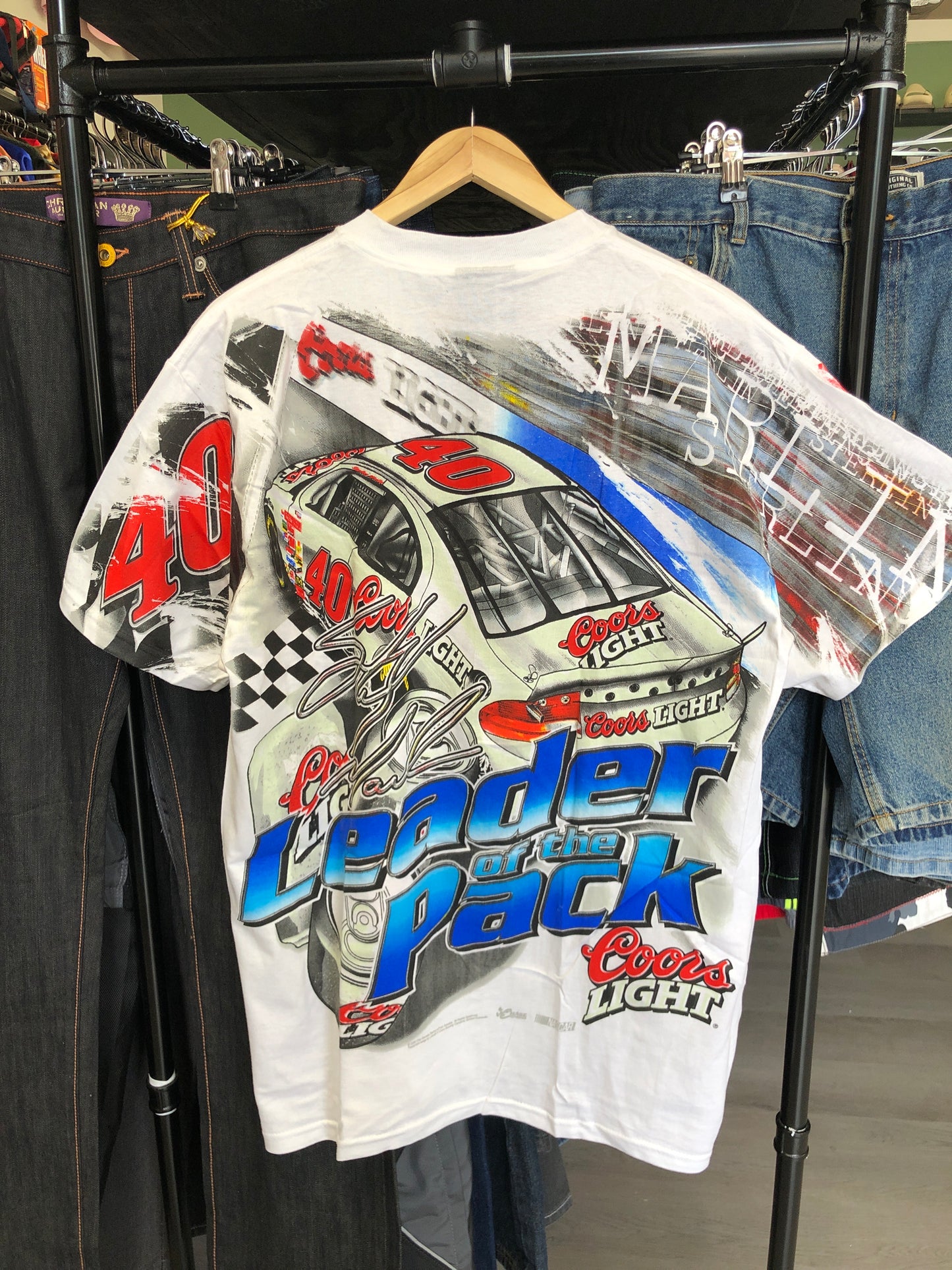 Vintage Sterling Marlin AOP Coors Light NASCAR Tee