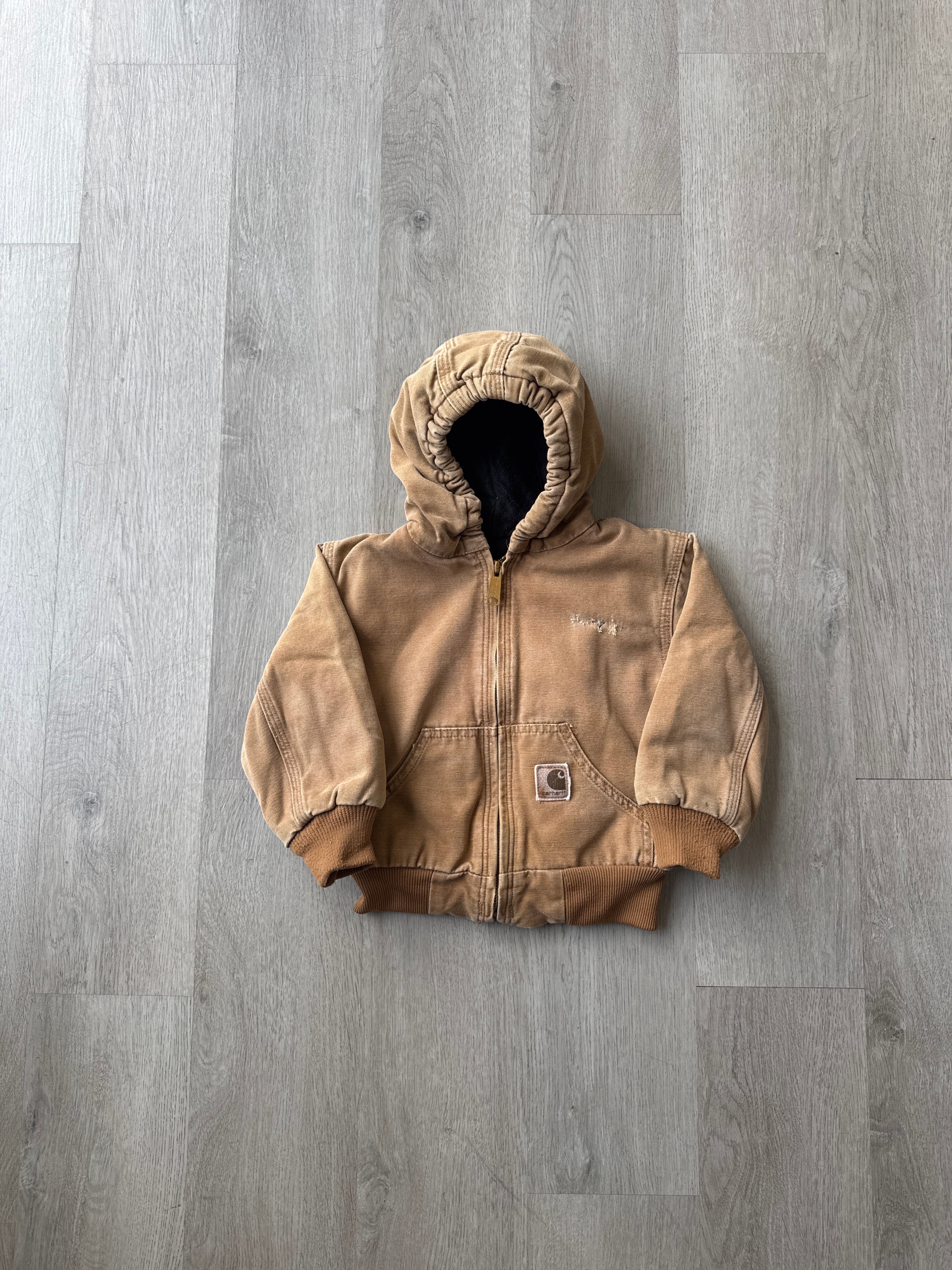 Vintage Carhartt Toddler Active Hooded Zip Up Work Jacket