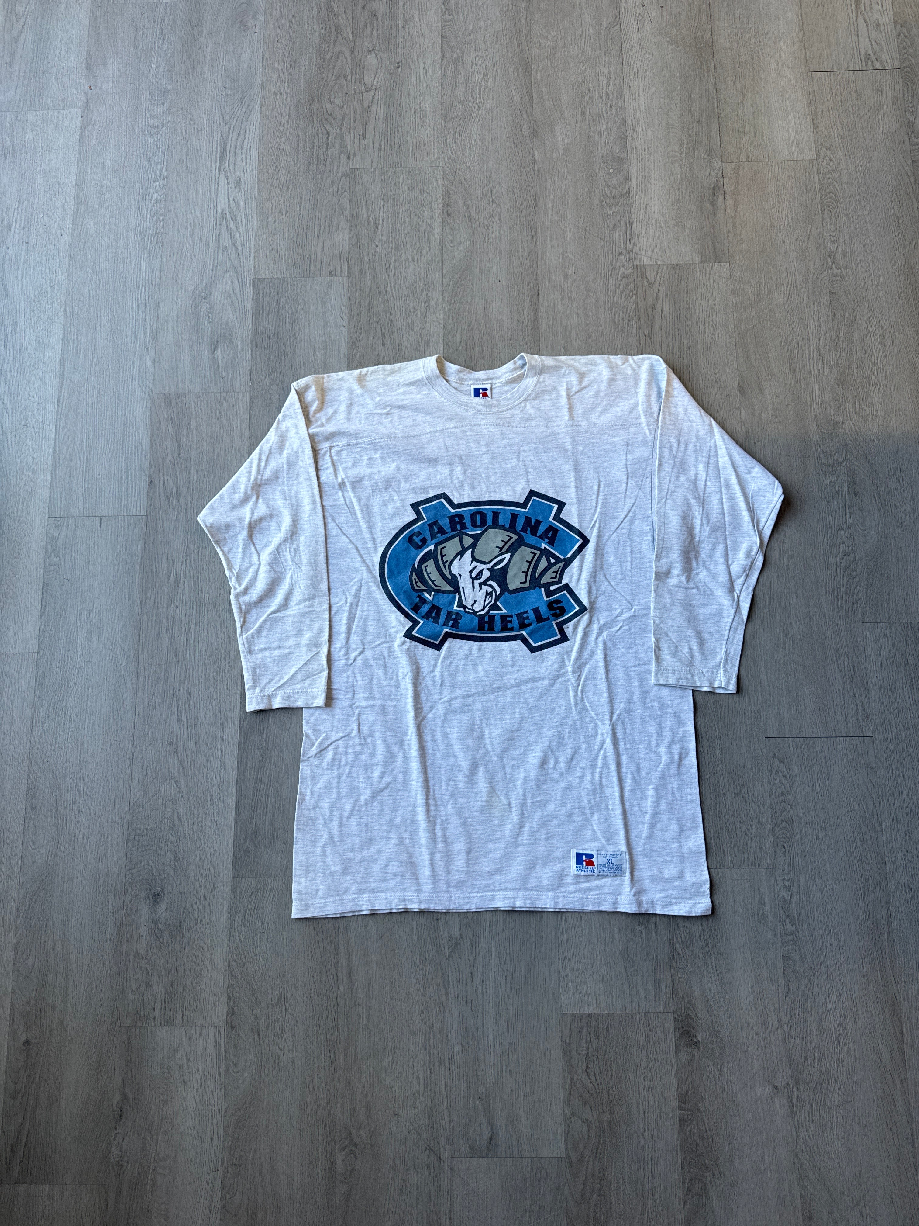 Vintage 90s Russell Athletic North Carolina Tarheels Raglan Long Sleeve