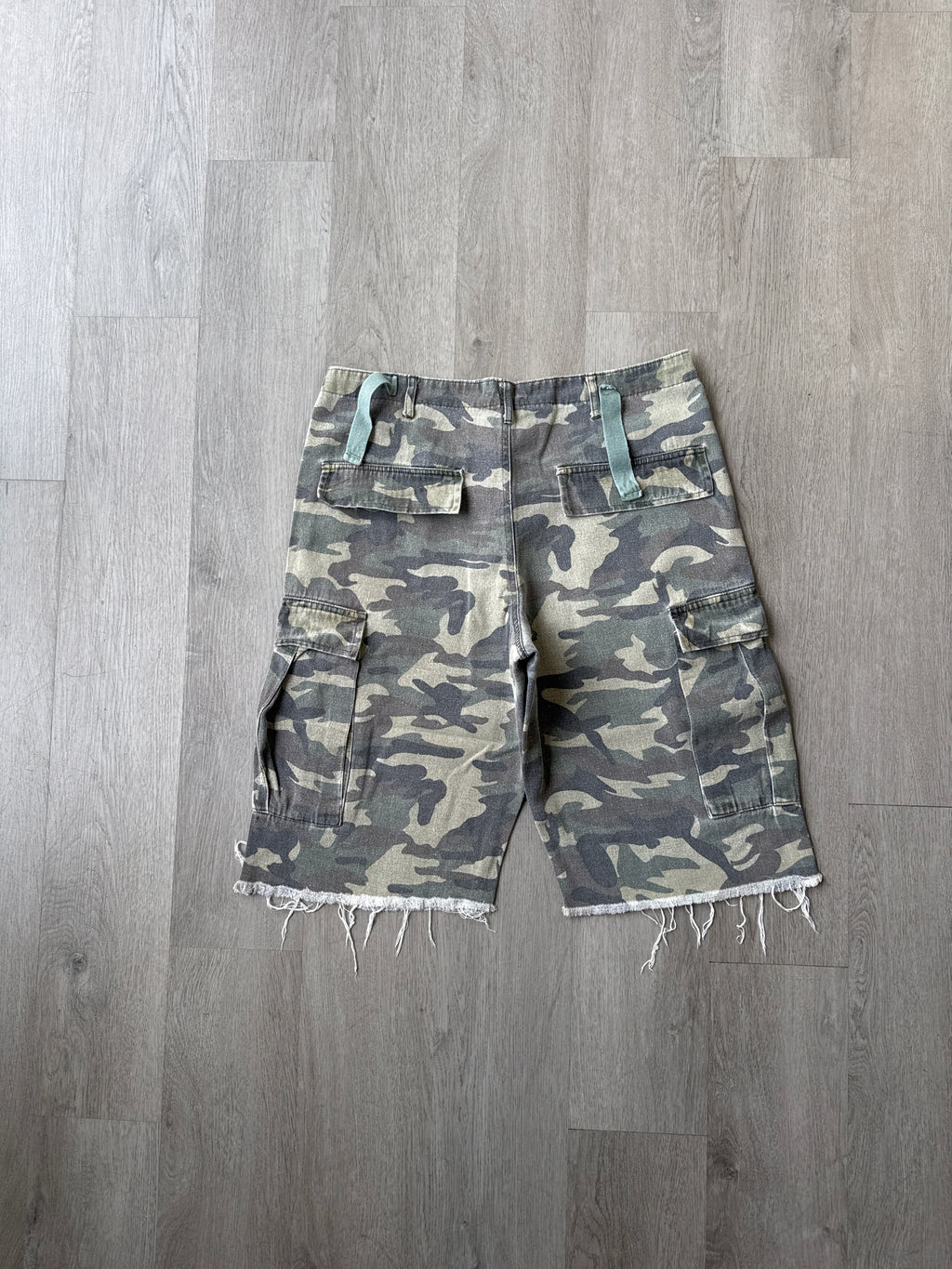 Vintage Distressed Camo Cargo Short