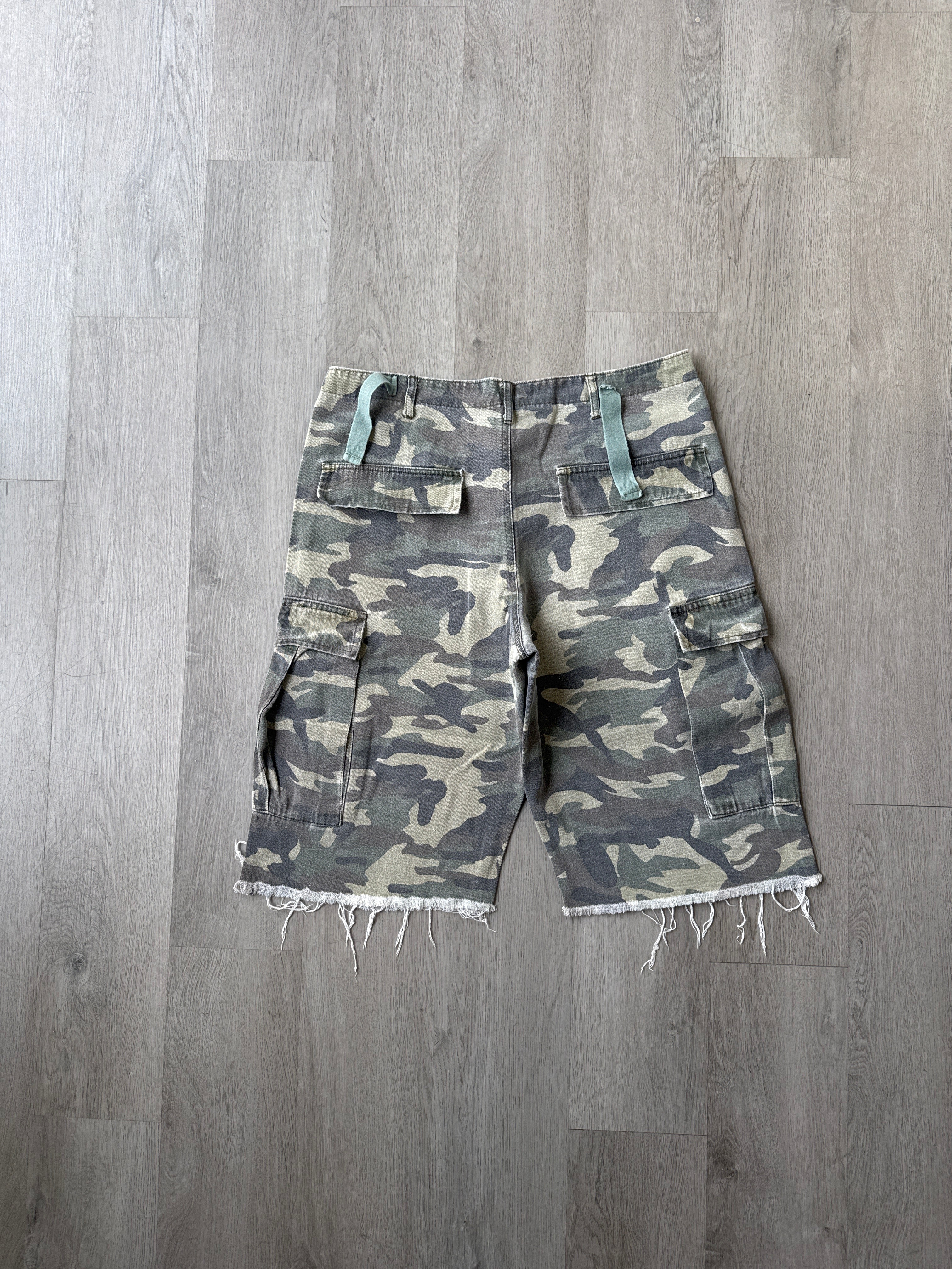 Vintage Distressed Camo Cargo Short