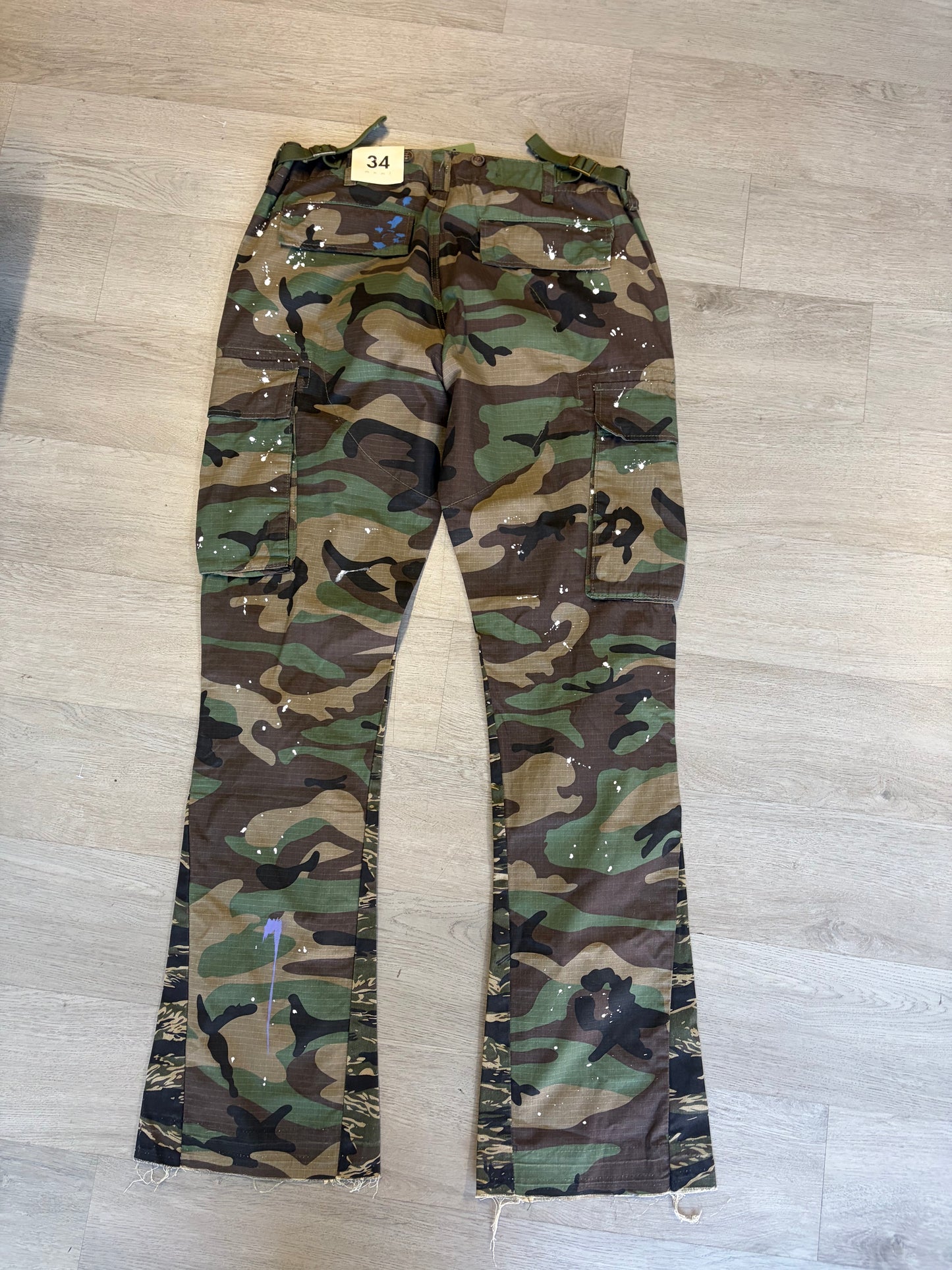 Mnml Camo Flared Cargo Pangs