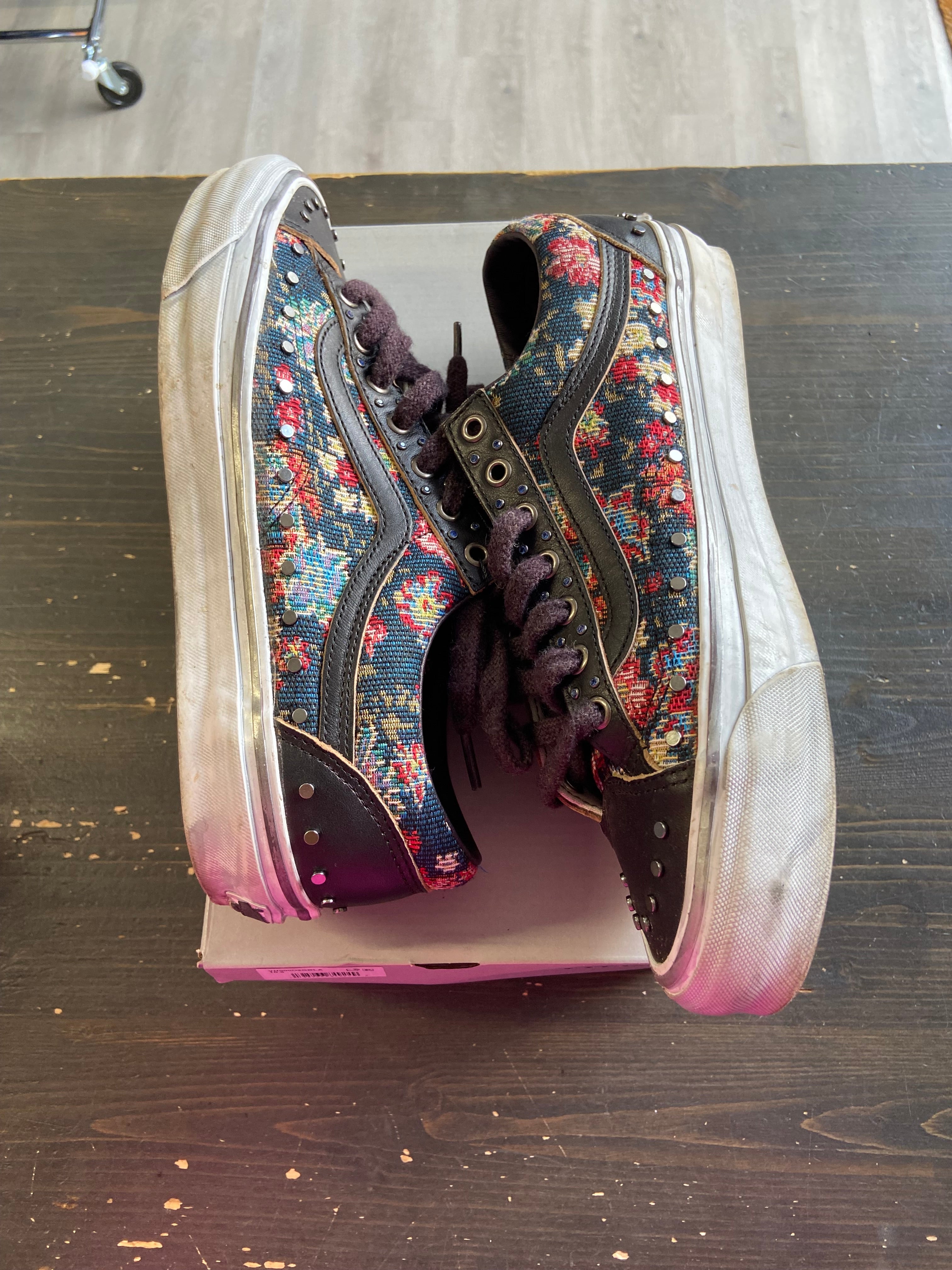 Pre-owned Vans OTW Old Skool 36 Vibram Floral Rivets Black