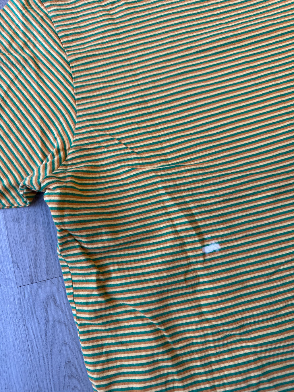 Supreme Multi Stripe Yellow Green Tee