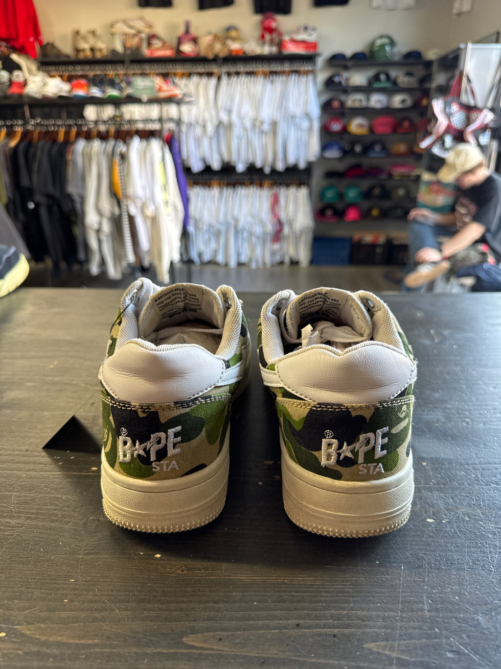 Pre-owned A Bathing Ape Bape Sta Low ABC Camo 20th Anniversary Green