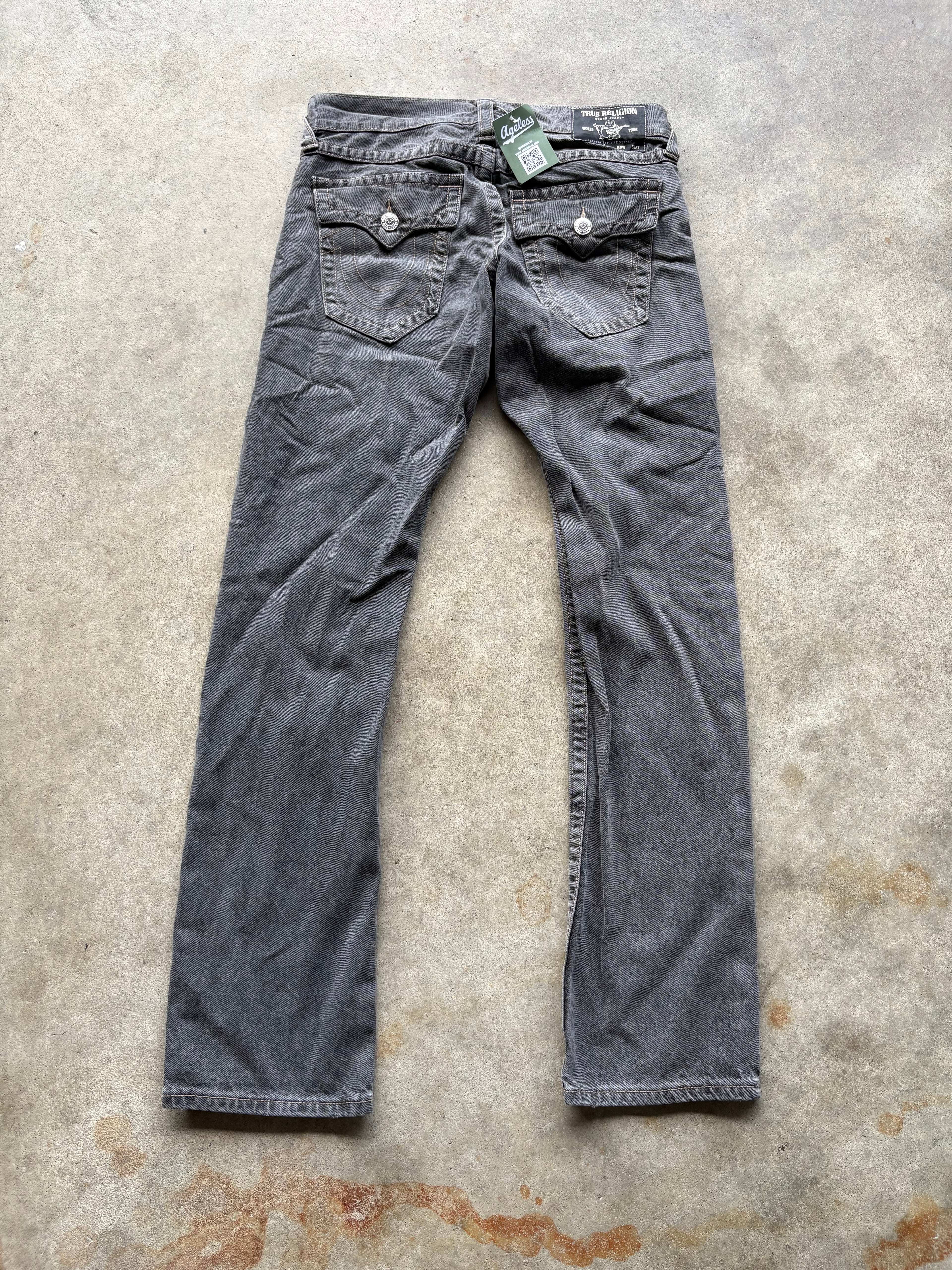 Y2K Black True Religion Relaxed Straight Fit Denim Jeans