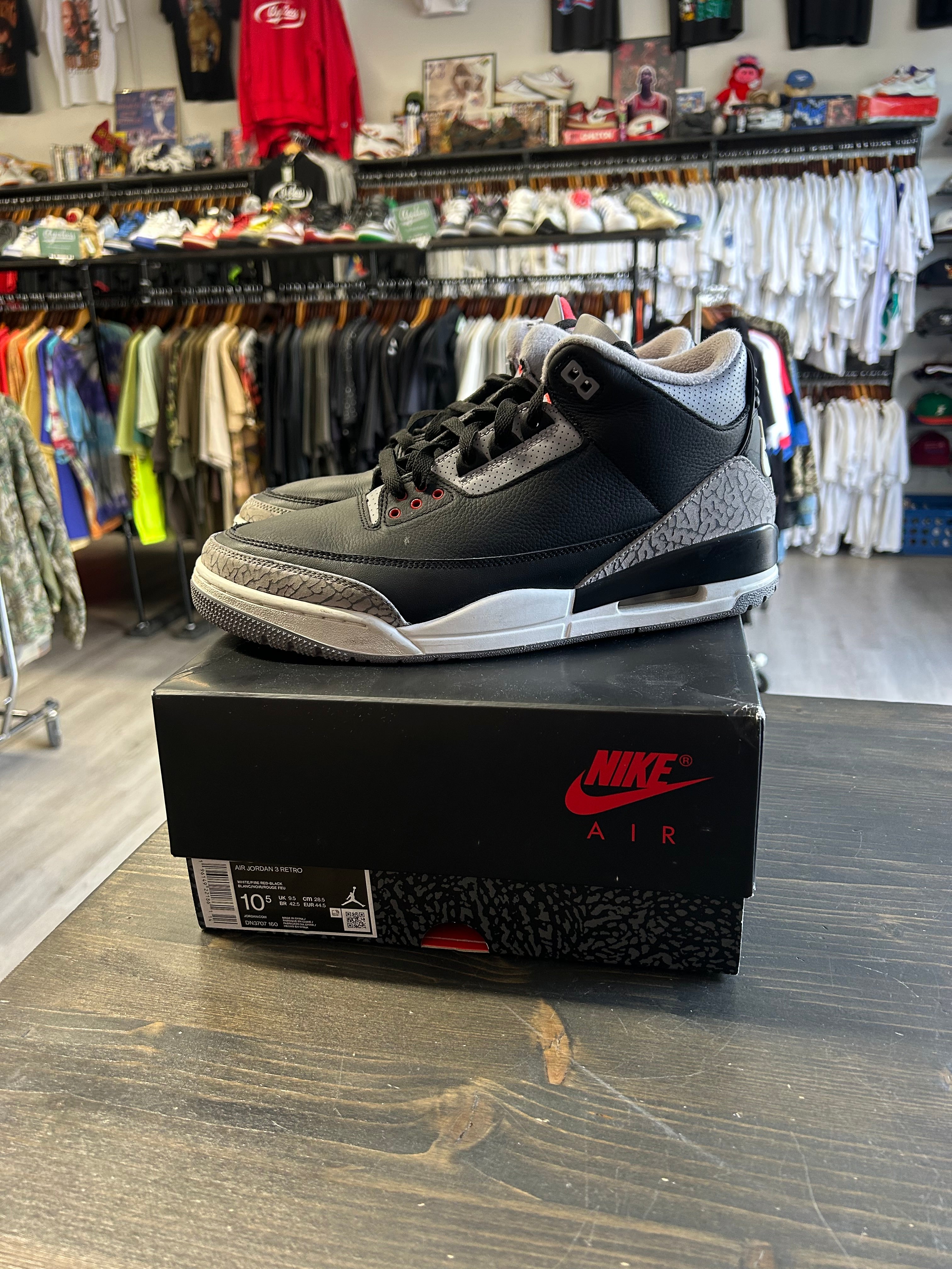 Pre-owned Air Jordan 3 Retro Black Cement