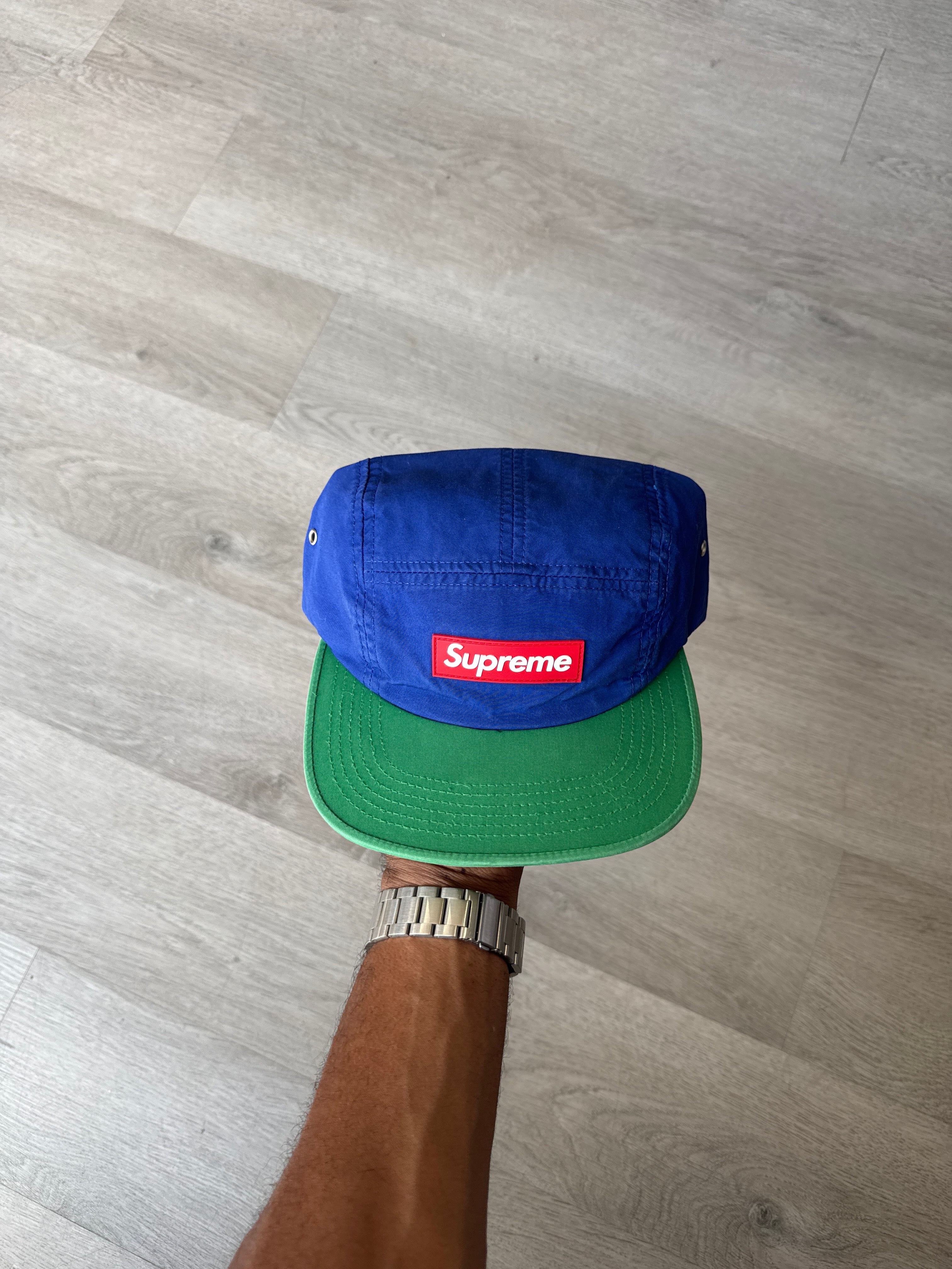 Supreme Tri-Color Rubber Logo Camp Cap
