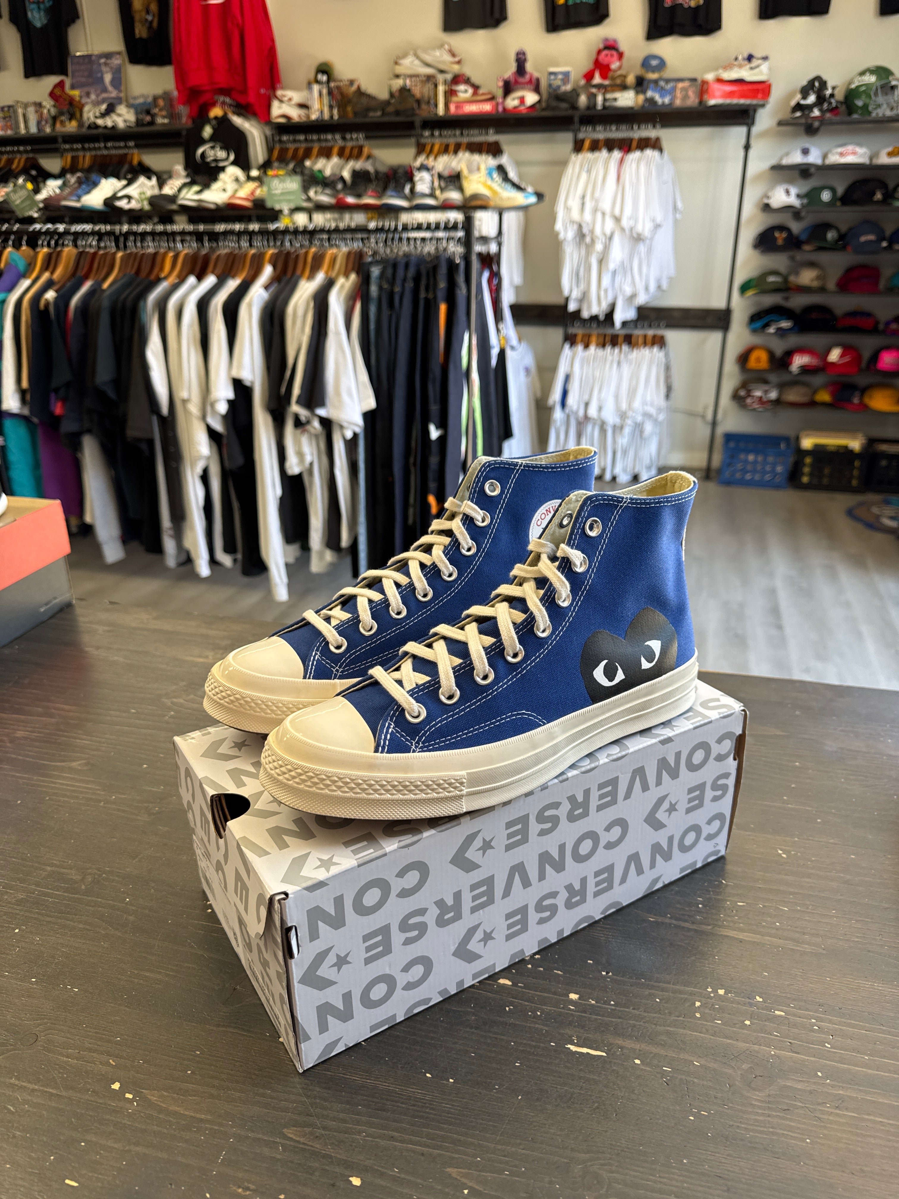 Converse Comme Des Garçons PLAY All Star 70 Hi Blue Quartz
