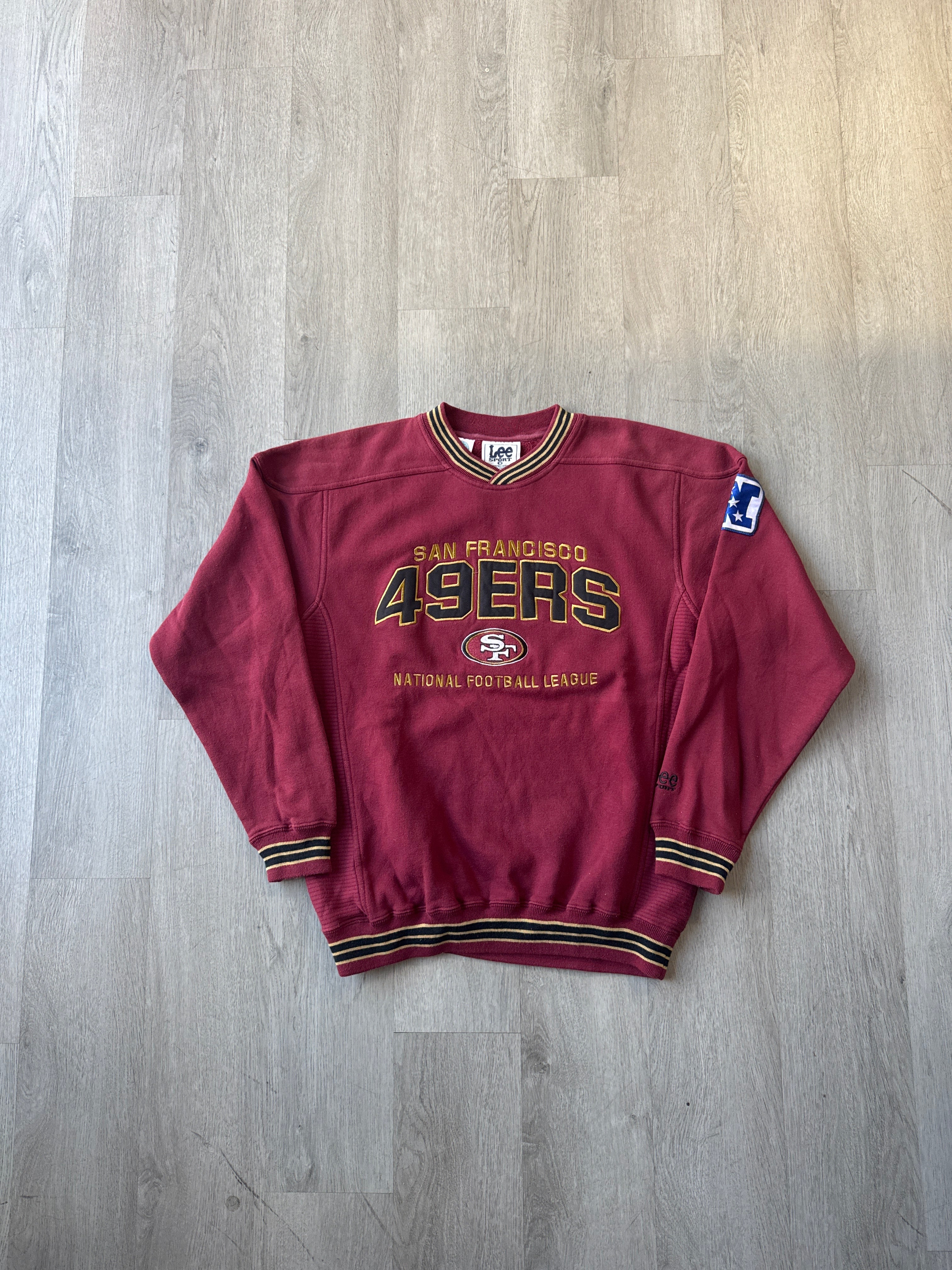 Vintage 90s Lee Sport San Francisco 49ers Embroidered Logo Sweatshirt