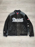 Vintage New England Patriots Black Suede Varsity Jacket