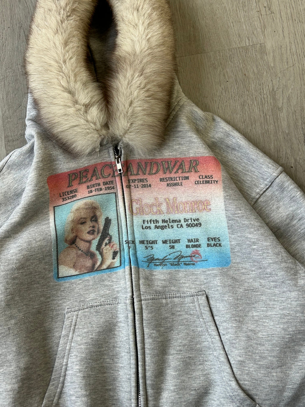 Glock Monroe Furry Zip Up Hoodie