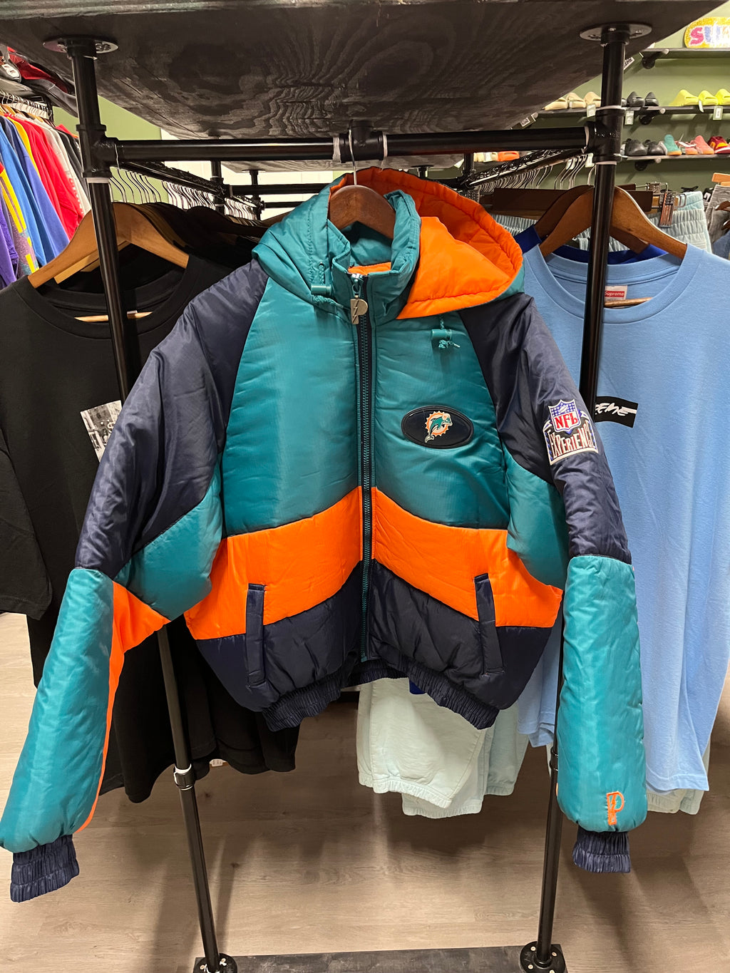Vintage Dolphins Puffer Jacket