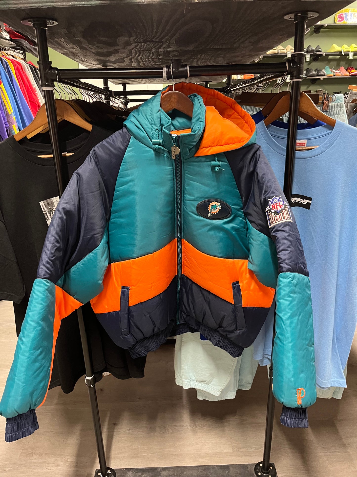 Vintage Dolphins Puffer Jacket