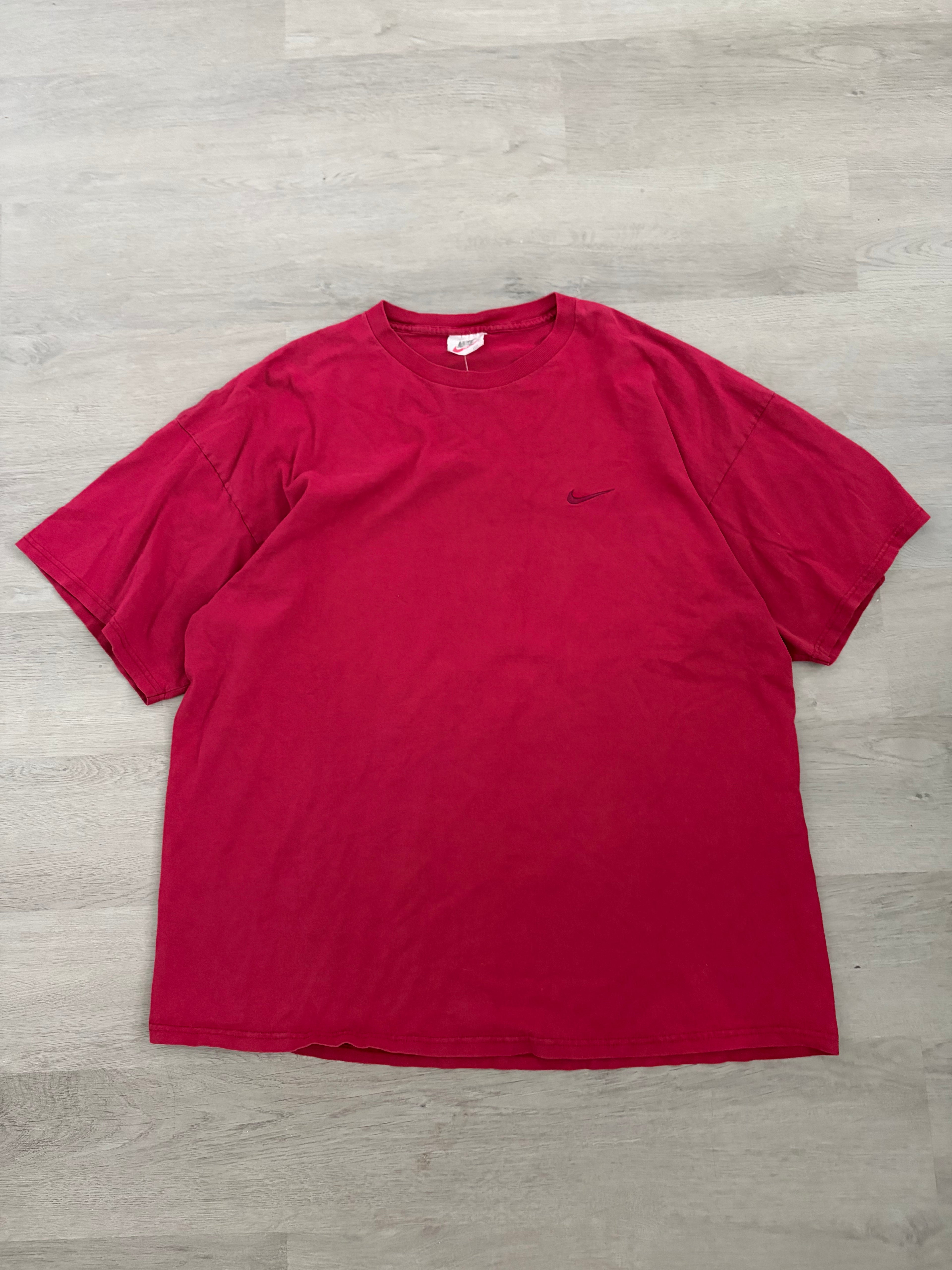 Vintage Red Nike Logo Tee
