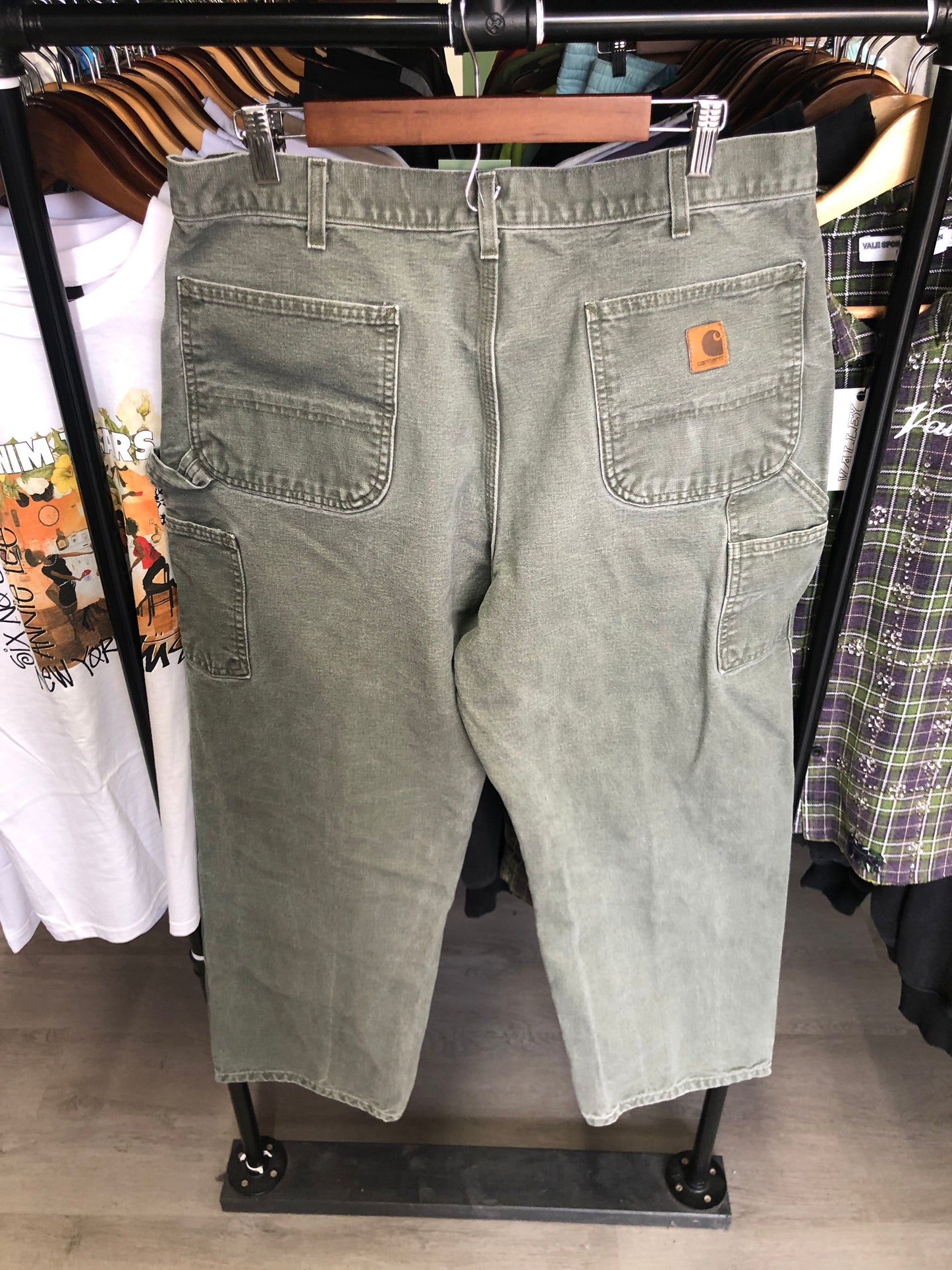 Green Carhartt Carpenter Pans