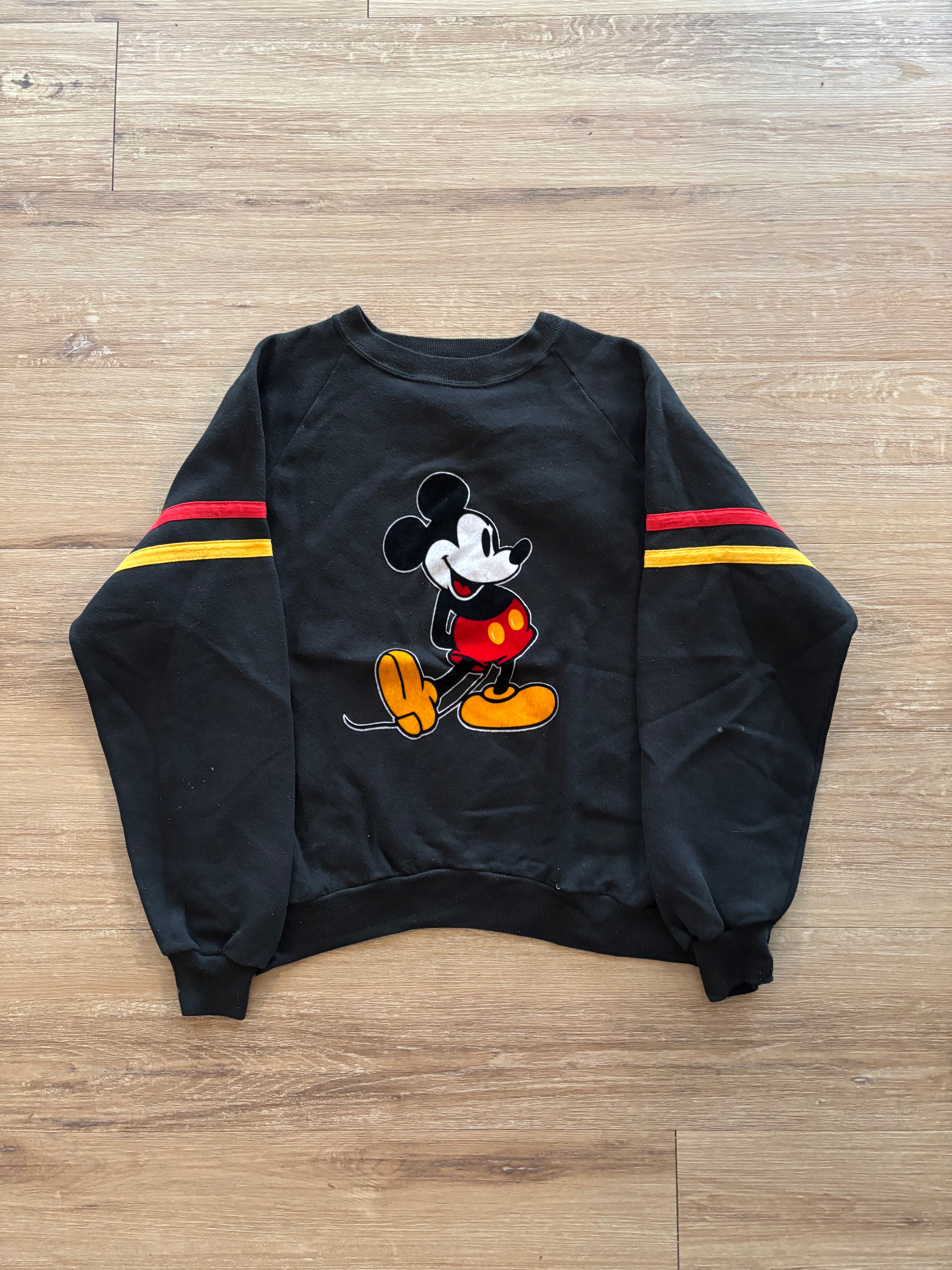 Vintage Disney Mickey Mouse Striped Sweatshirt