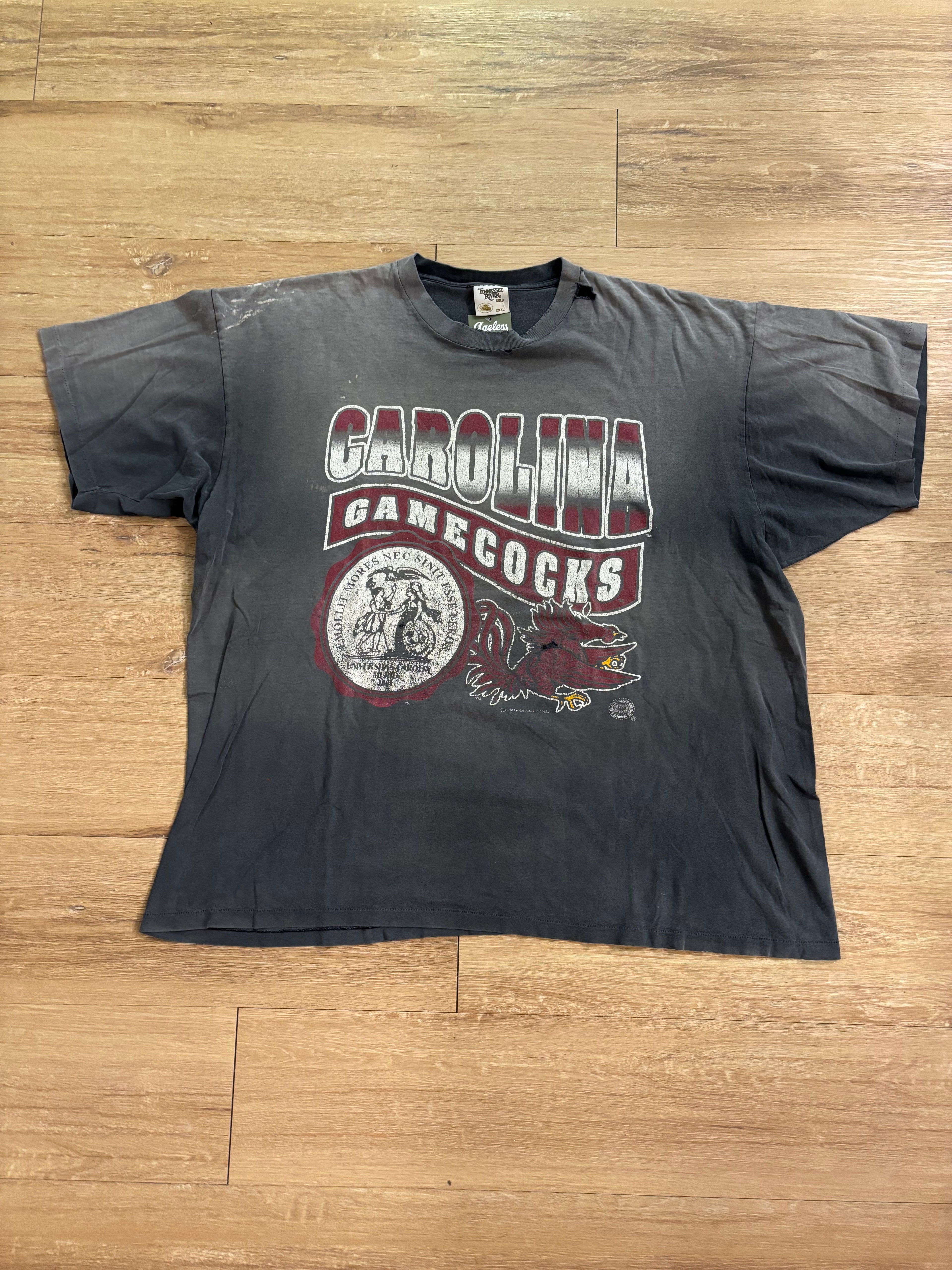 Vintage Black and Grey South Carolina Gamecocks Tee