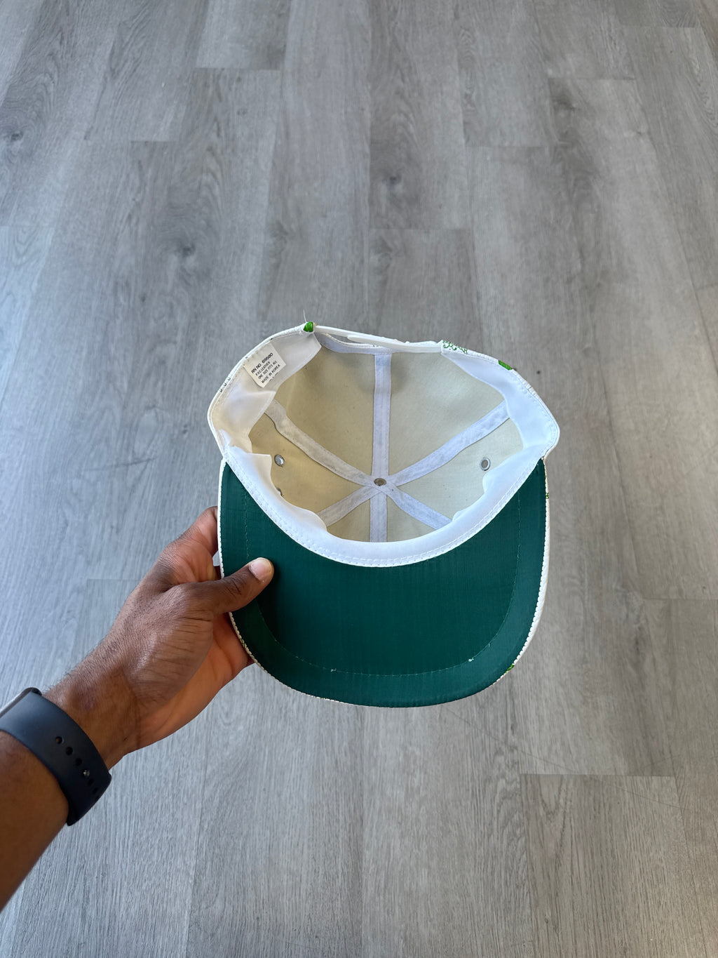 Vintage J.V Monogram Leather Snapback Hat