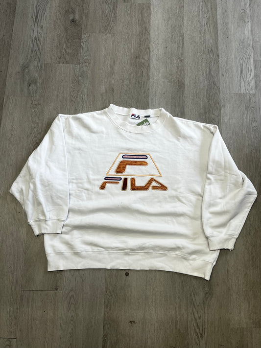 Vintage Distressed Fila Pullover Sweatshirt