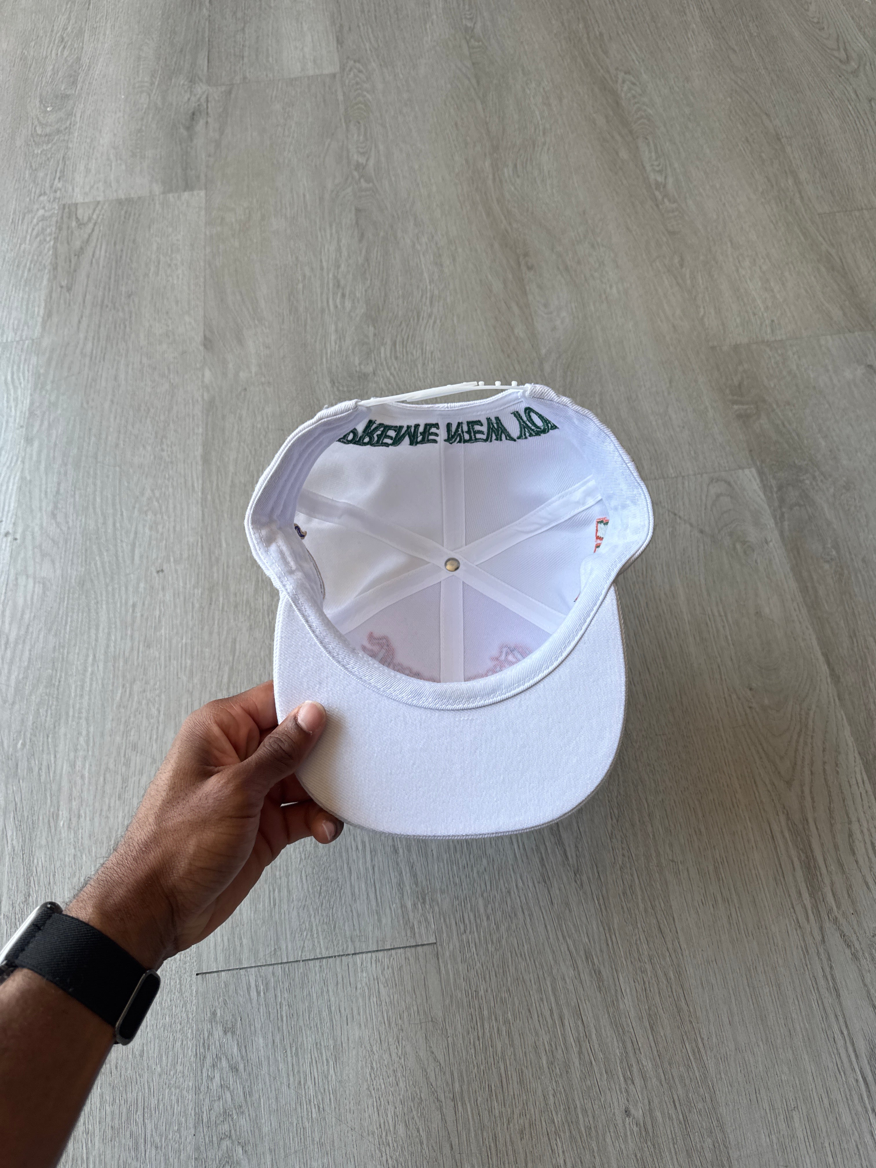 Supreme New York 6-Panel White Snapback Hat
