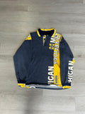 Vintage Michigan Wolverines Long Sleeve Vertical Spellout Rugby Polo