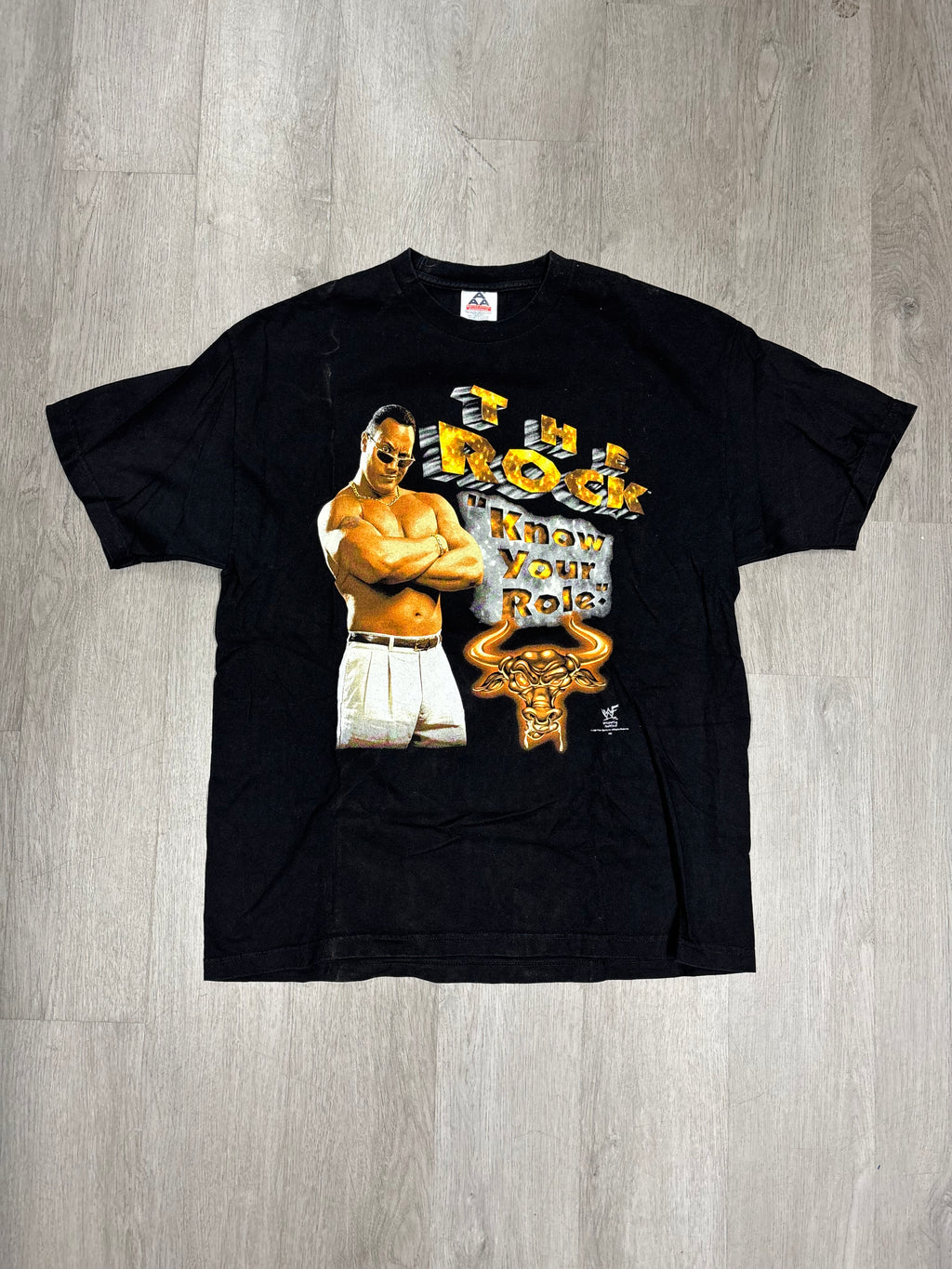 Vintage 1990s WWF Dwayne "The Rock" Johnson Know Your Role Tee