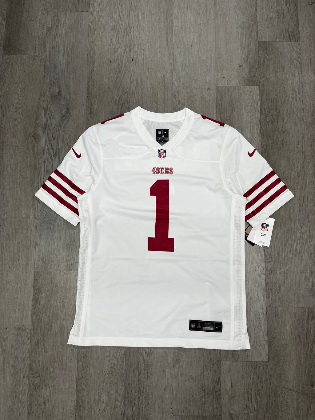Nike San Francisco 49ers #1 Deebo Samuel Game White Jersey