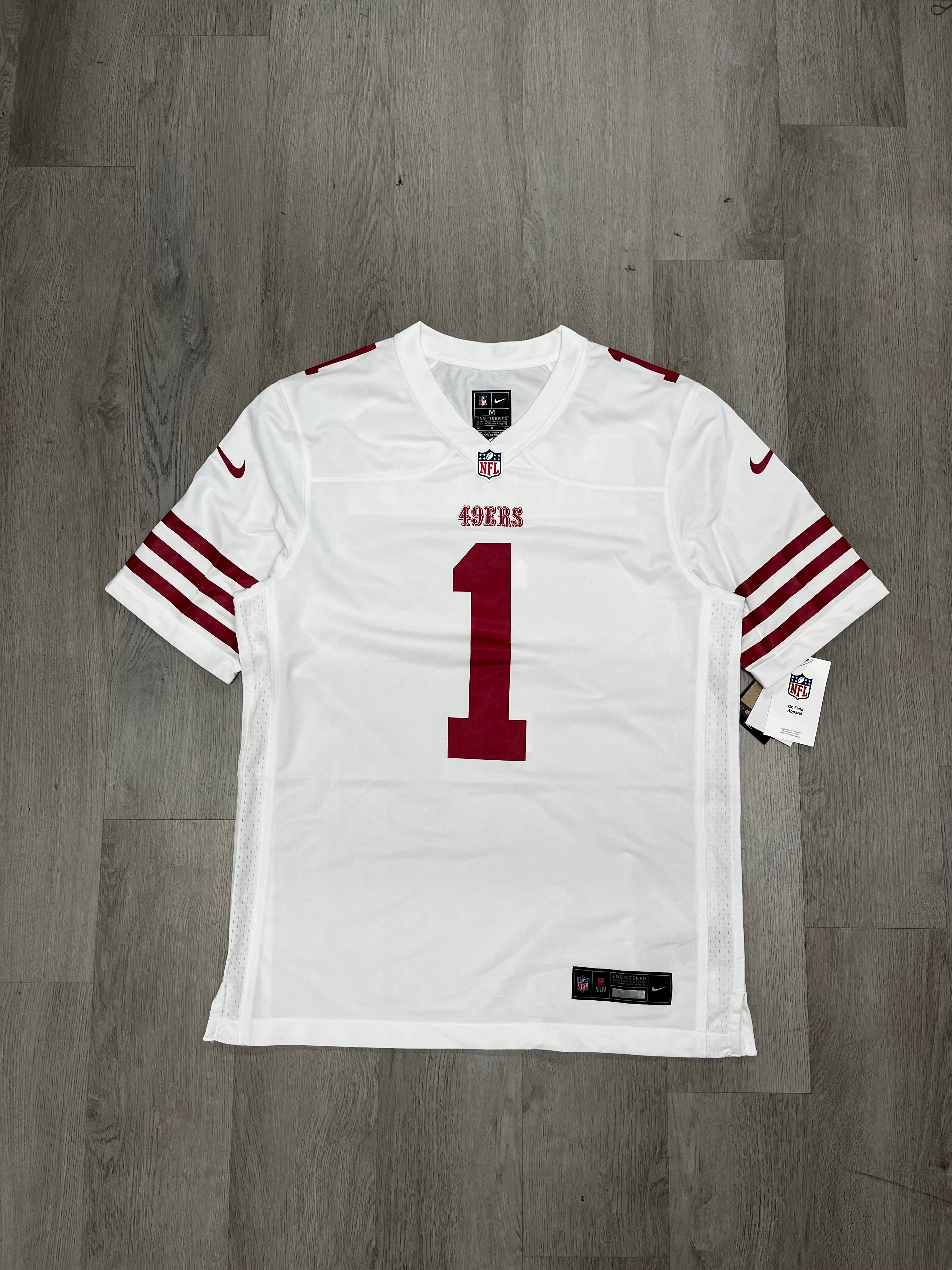 Nike San Francisco 49ers #1 Deebo Samuel Game White Jersey
