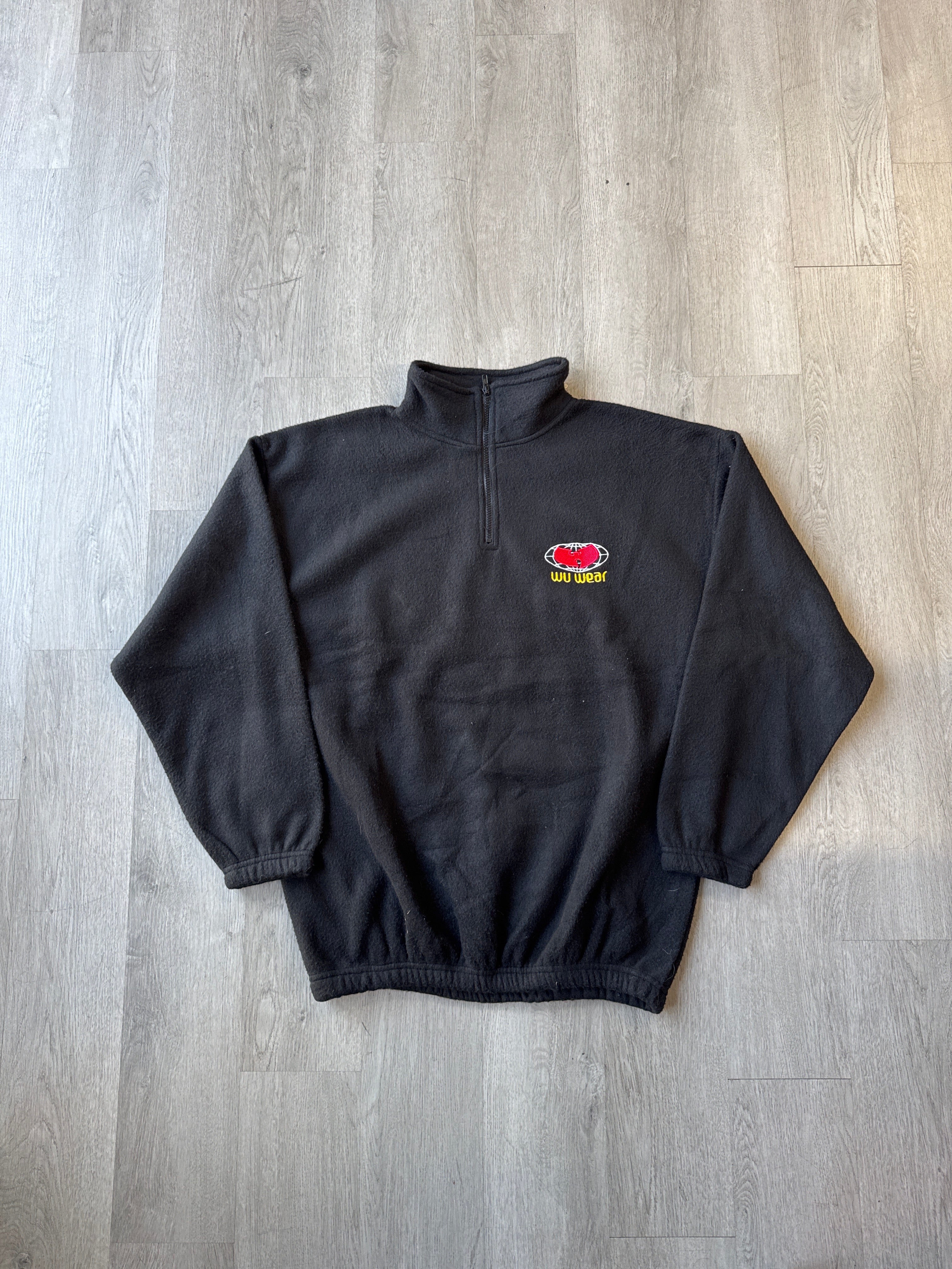 Vintage Wu Wear Fleece Embroidered Logo Quarter Zip Pullover