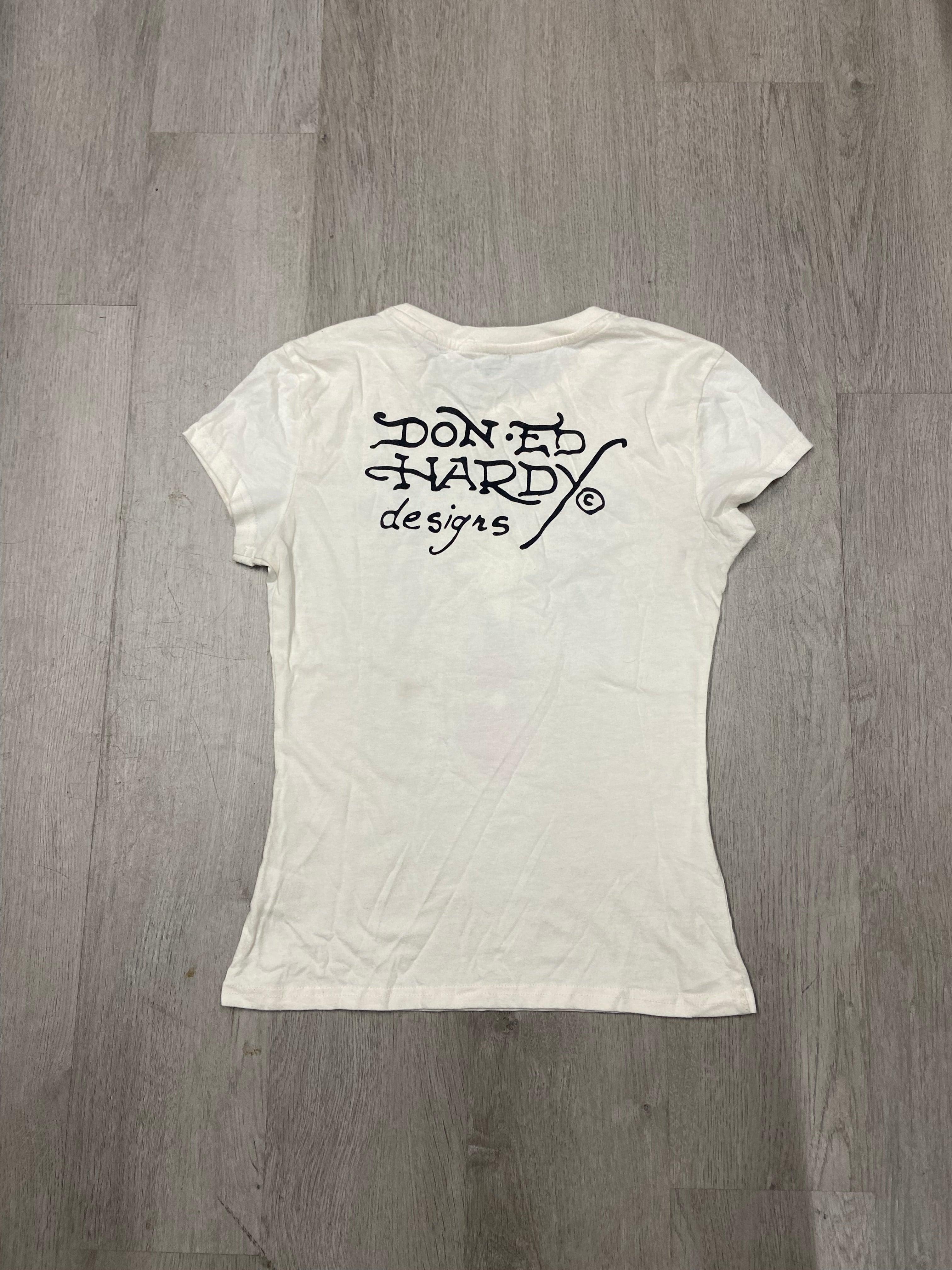 Women’s Ed Hardy Rhinestone Cross Tee