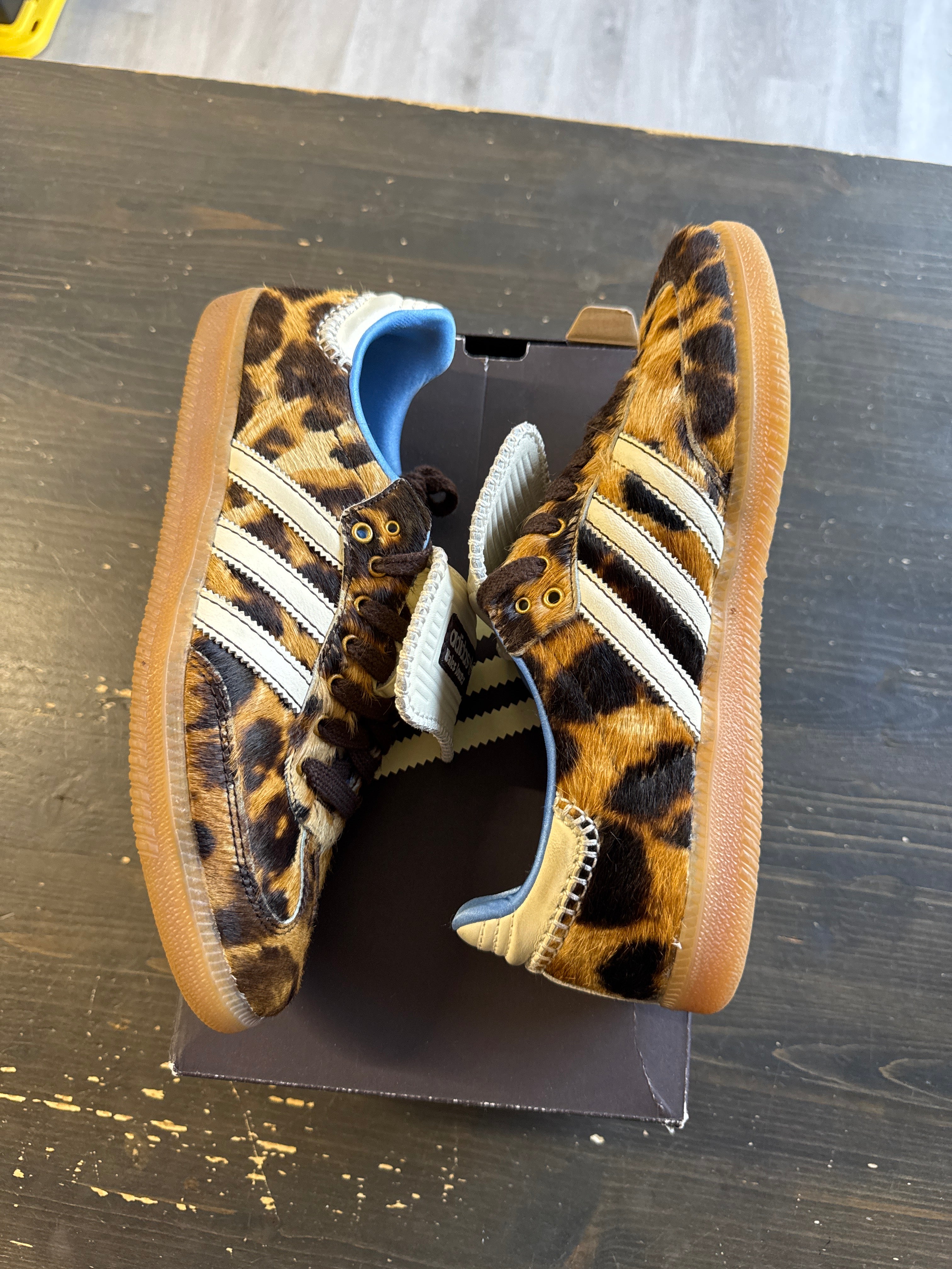 Pre-owned Adidas Samba Pony Wales Boner Leopard