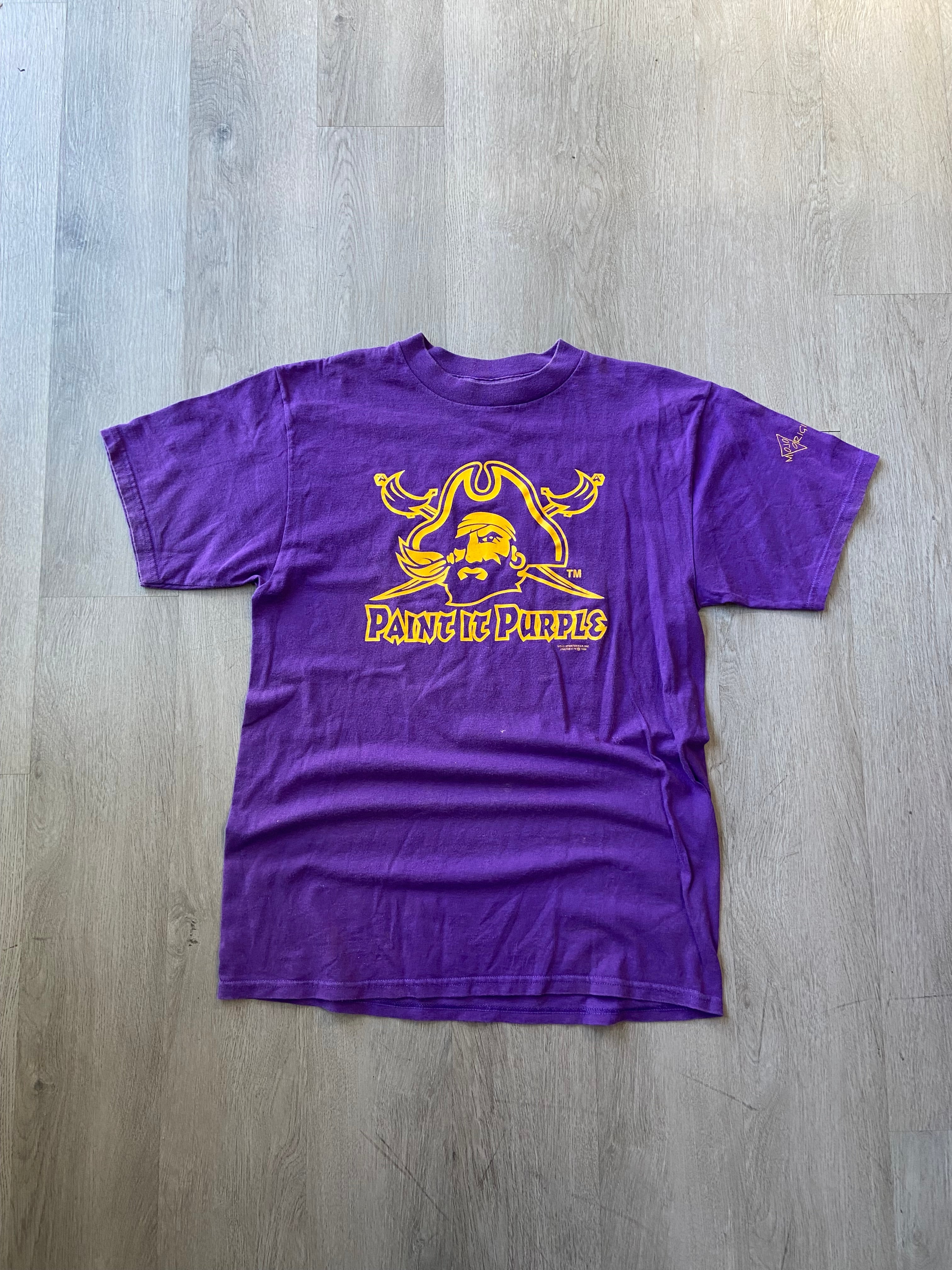 Vintage 1998 East Carolina University Pirates Paint It Purple Tee