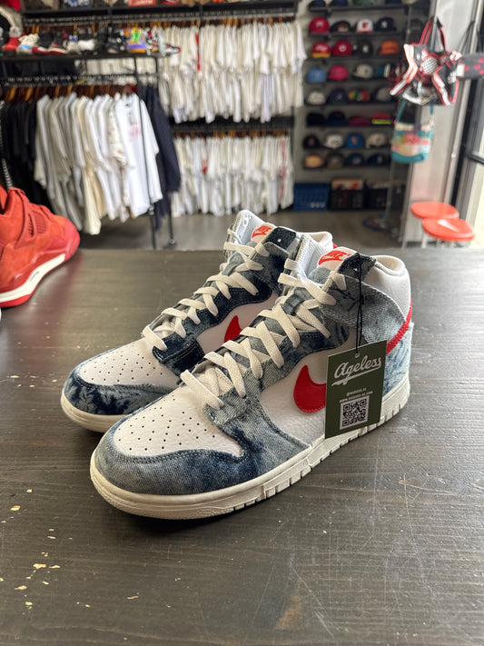 Pre-owned Women’s Nike Dunk High Washed Denim Pack